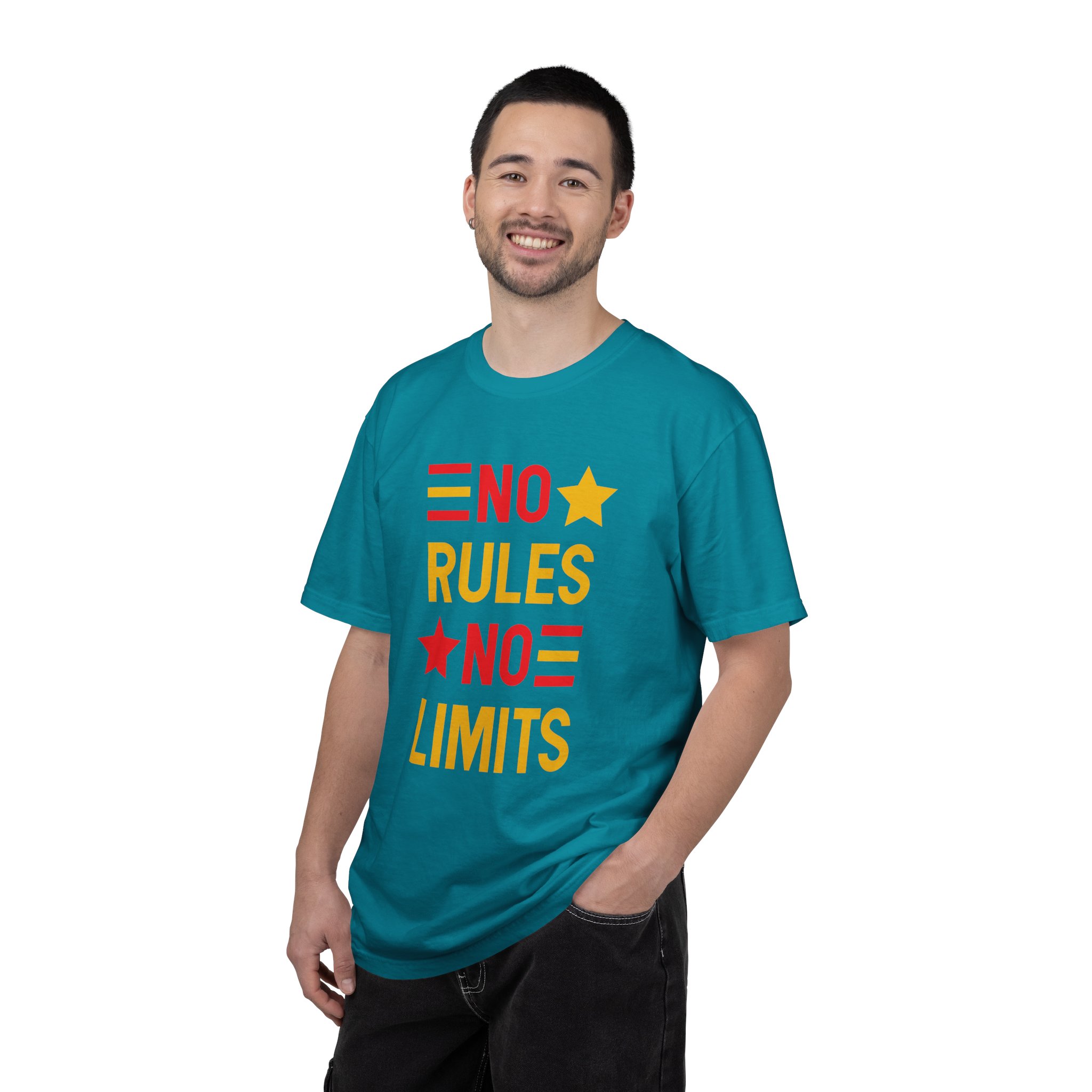 No Rules No Limits Graphic T-Shirt – Bold Retro Star Typography Tee for Streetwear Lovers & Trendy Style. - Image 26
