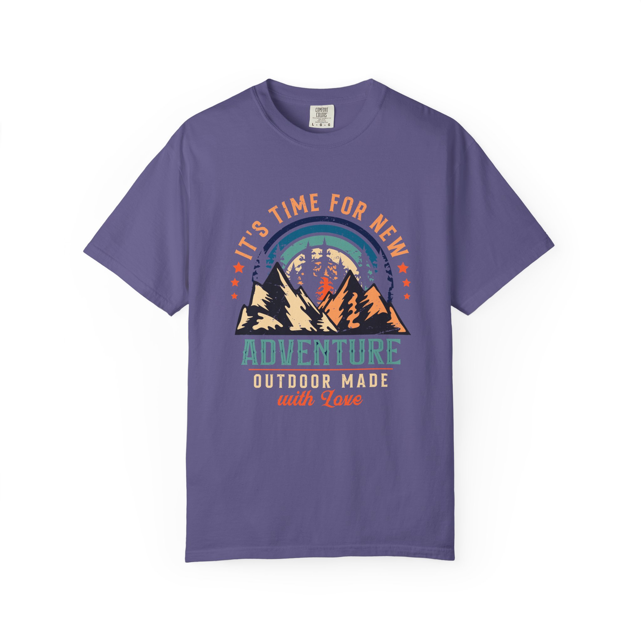 Adventure Awaits Unisex Garment-Dyed T-shirt, Perfect for Outdoor Lovers, Casual Wear, Vacation, Gifts for Adventurers. - Image 33