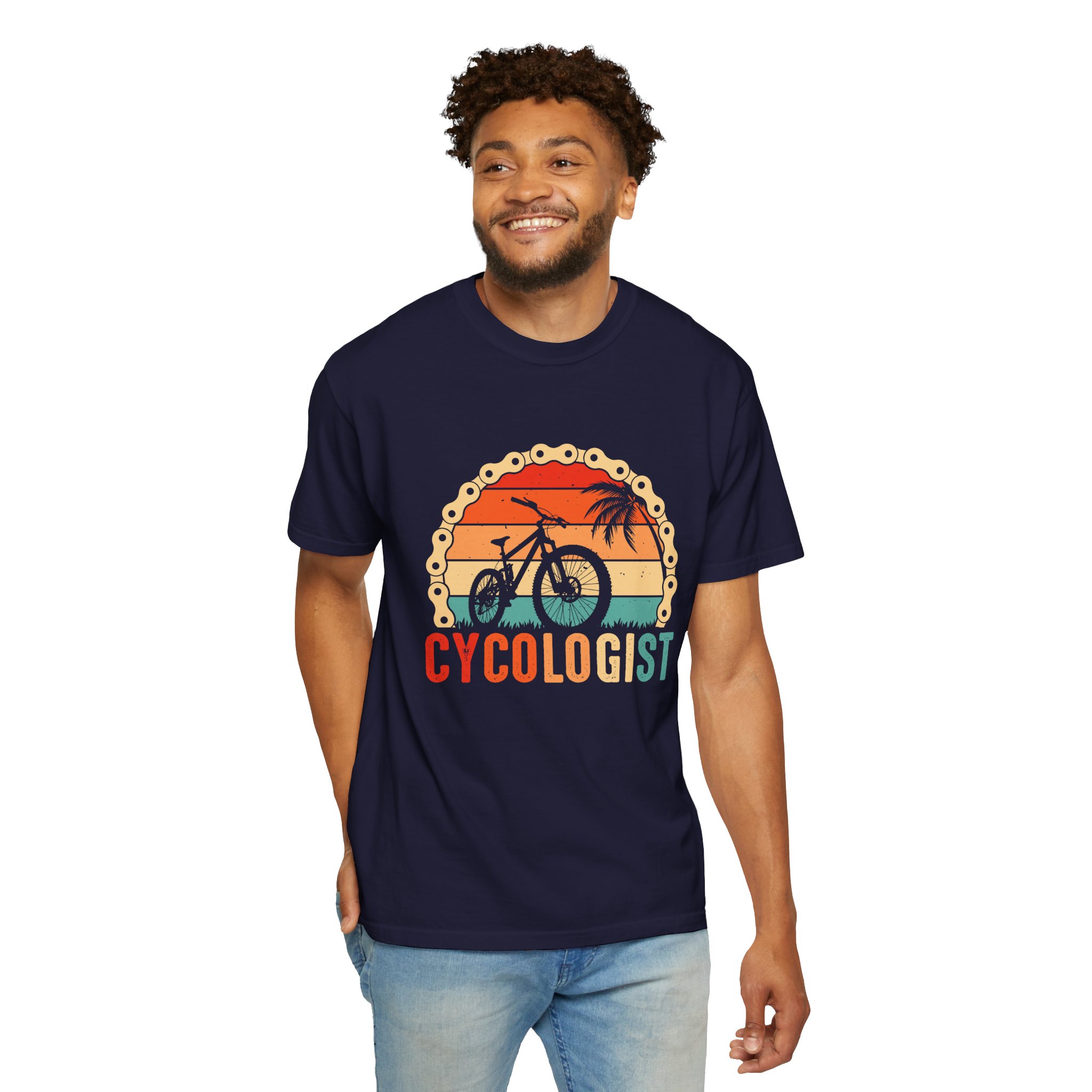Cyclologist Garment-Dyed T-Shirt, Perfect Gift for Cyclists, Casual Wear, Outdoor Enthusiasts, Summer Apparel, Bike Lover Gift. - Image 6