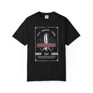 Vintage Barbershop T-shirt for Hairdressers, Men’s Tee, Hair Stylist Gift, Barber Shop Apparel, Retro Cut & Shave Shirt.