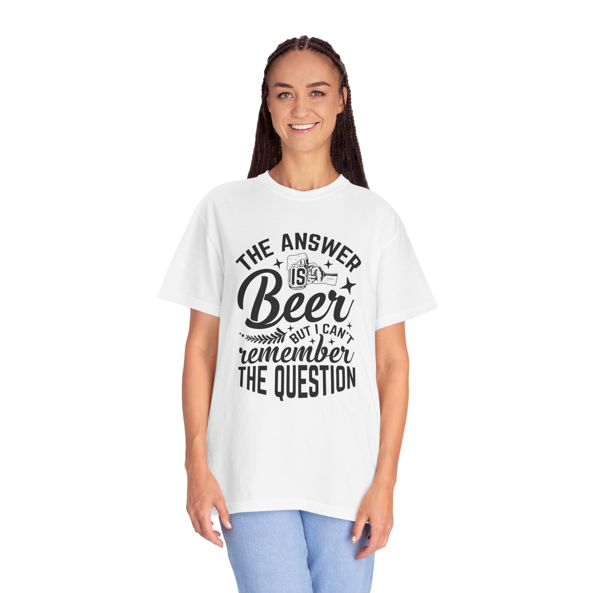 Funny Beer T-Shirt, The Answer is Beer Graphic Tee, Unisex Casual Wear, Gift for Beer Lovers, Birthday Present, Humor Clothing. - Image 11