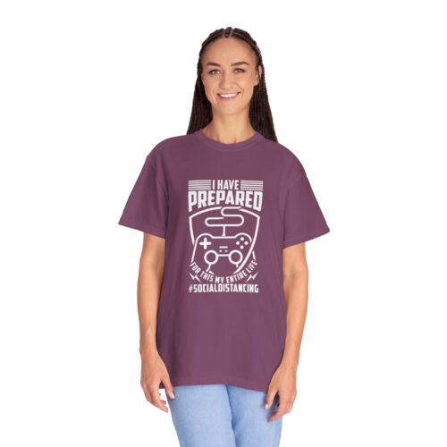 Funny Gamer Tee Gaming Humor T-Shirt - Gaming Social Distancing Tee - Image 27