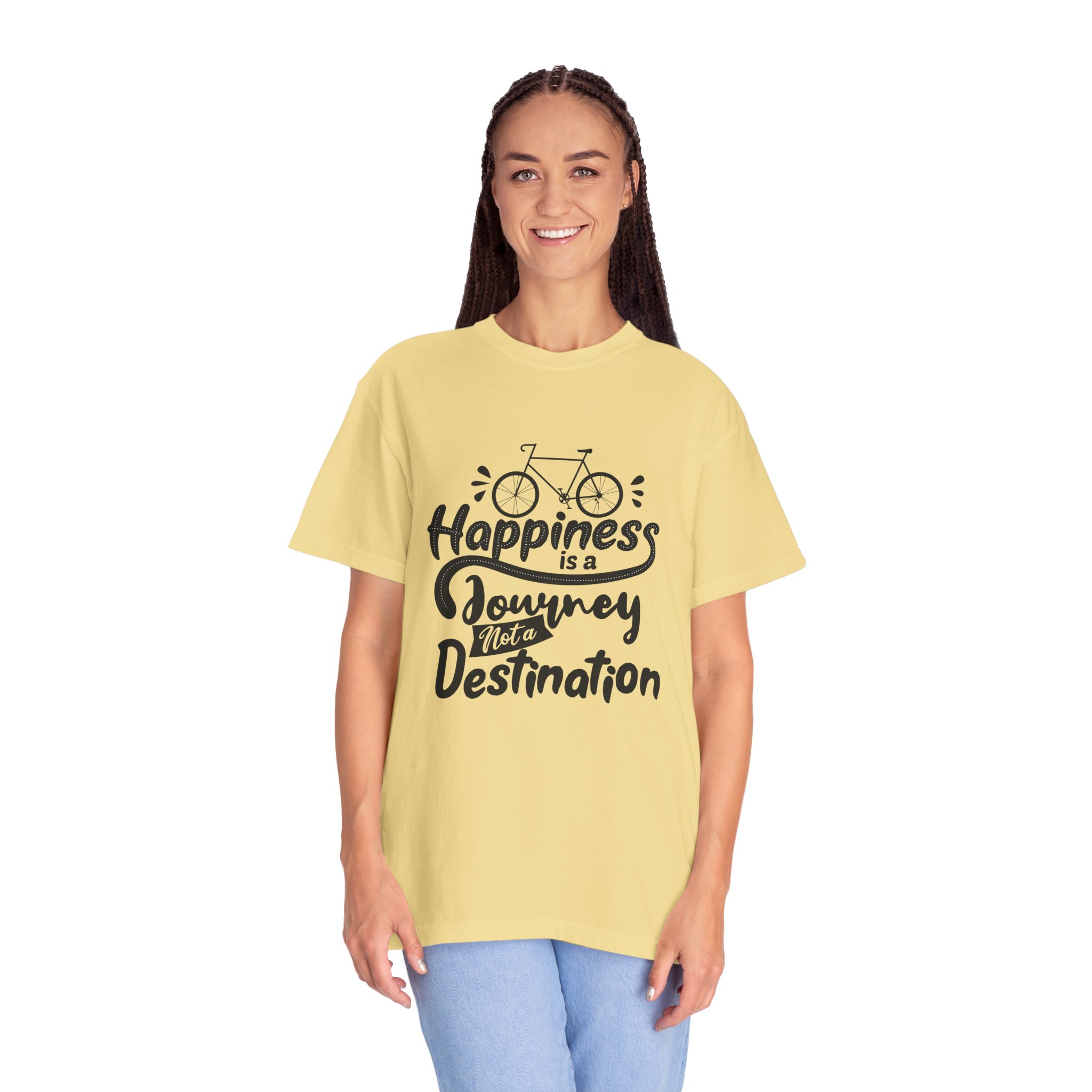 Inspirational T-Shirt, Happiness Journey Tee, Bike Lovers Gift, Casual Wear, Motivational Apparel, Adventure Clothing. - Image 27