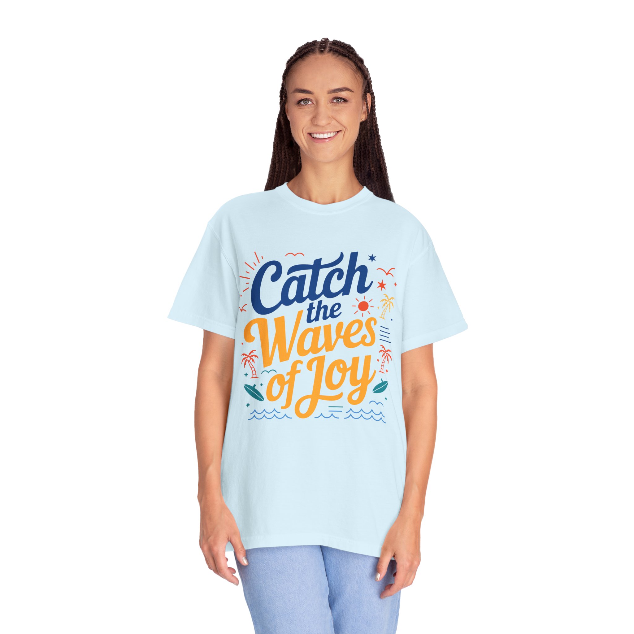 Catch the Waves of Joy T-Shirt, Beachwear, Summer Apparel, Unisex Fashion, Vacation Shirt, Gift for Surfers. - Image 11