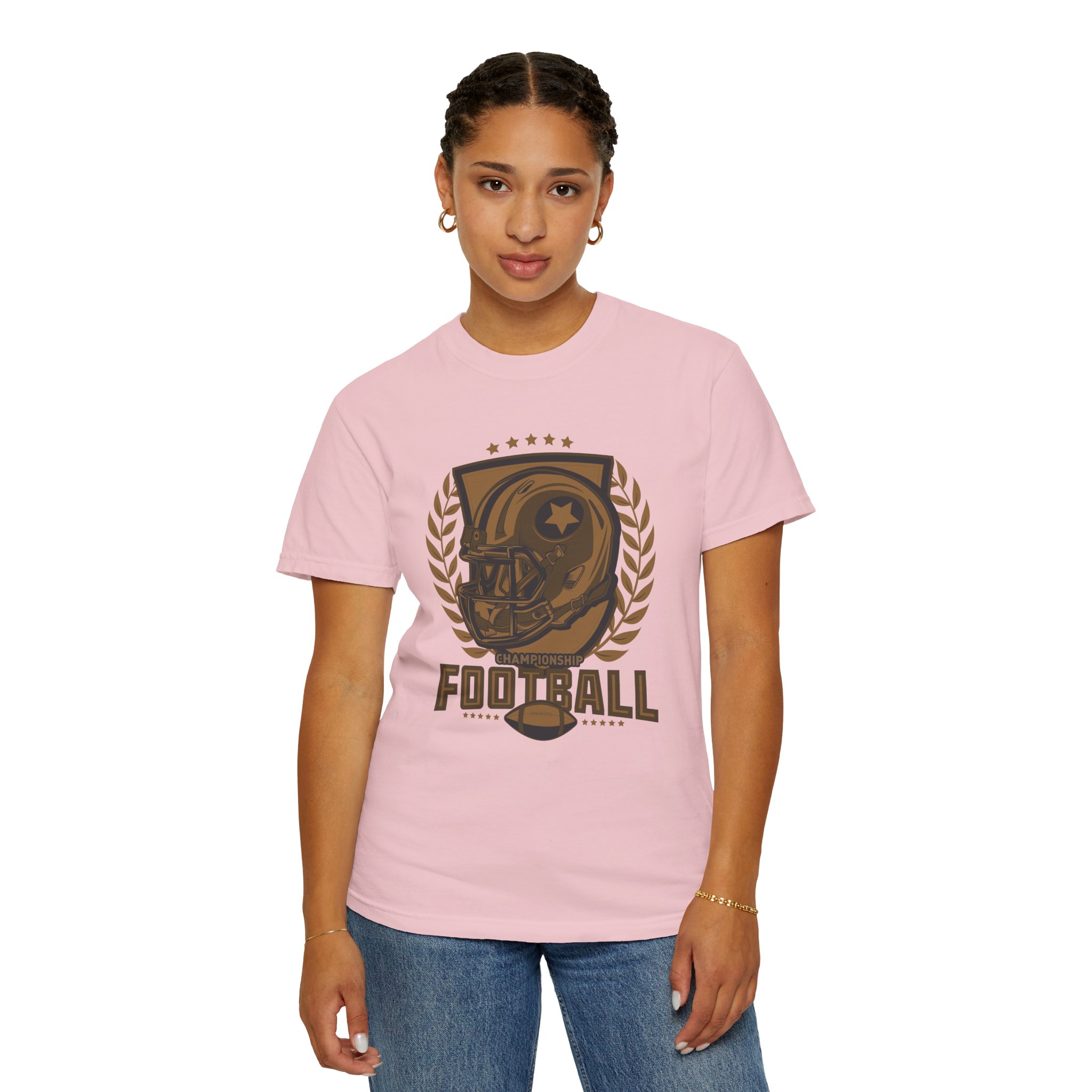 C - 16.14 - Football Unisex Garment-Dyed T-shirt | Casual Sports Apparel, Gift for Fans, Game Day Wear, Comfortable Everyday Style. - Image 52