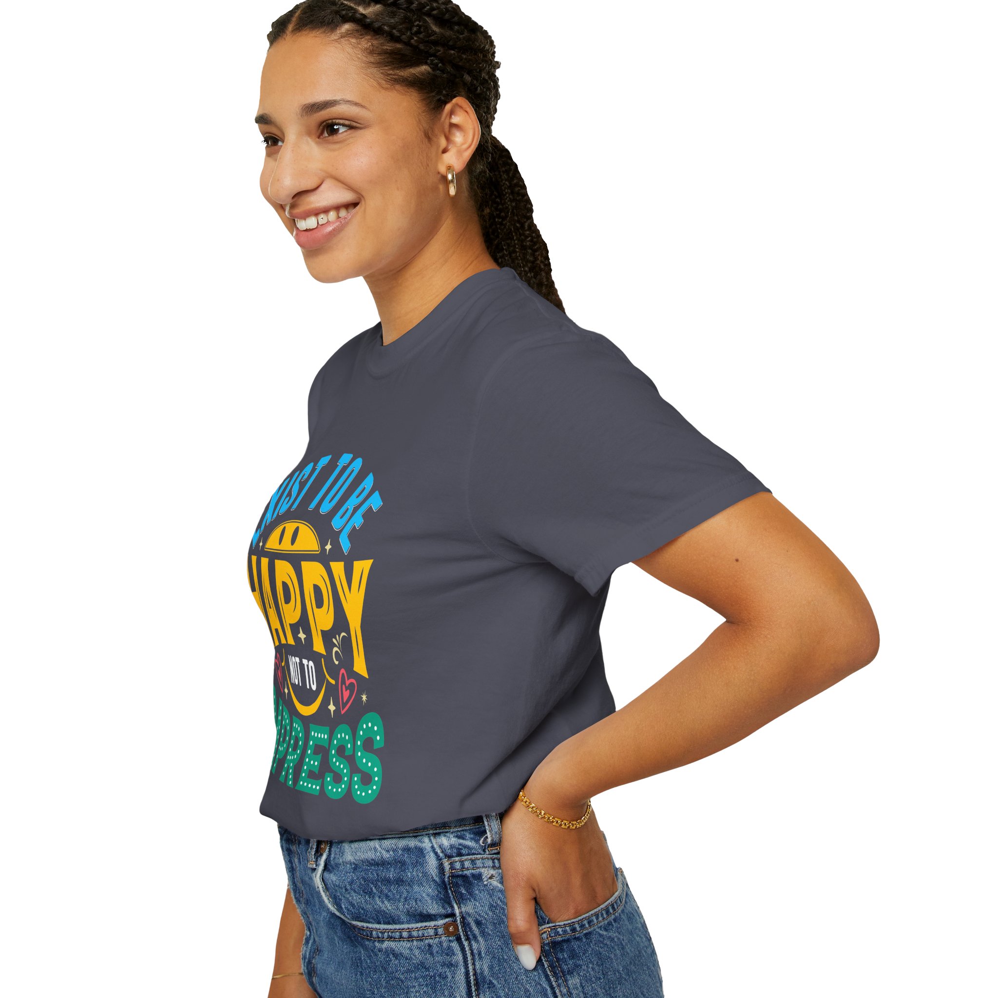 b2 - 2.2 - Exist to Be Happy Not to Impress T-Shirt – Positive Inspirational Graphic Tee for Self-Love & Authentic Living. - Image 29