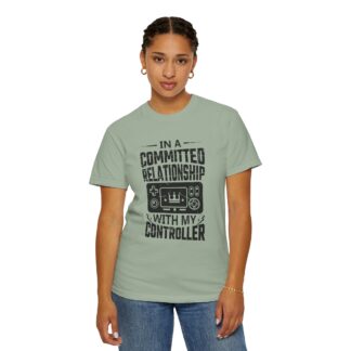 Funny gamer Tshirt for Console Players - Committed to My Controller Unisex Tee - Image 28
