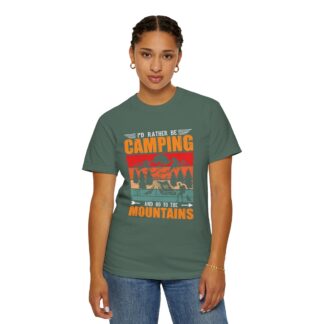 “I’d Rather Be Camping and Go to the Mountains” T-Shirt – Retro Outdoor Graphic Tee for Nature Lovers, Fun Adventure Wear & Perfect Gift Giving. - Image 20