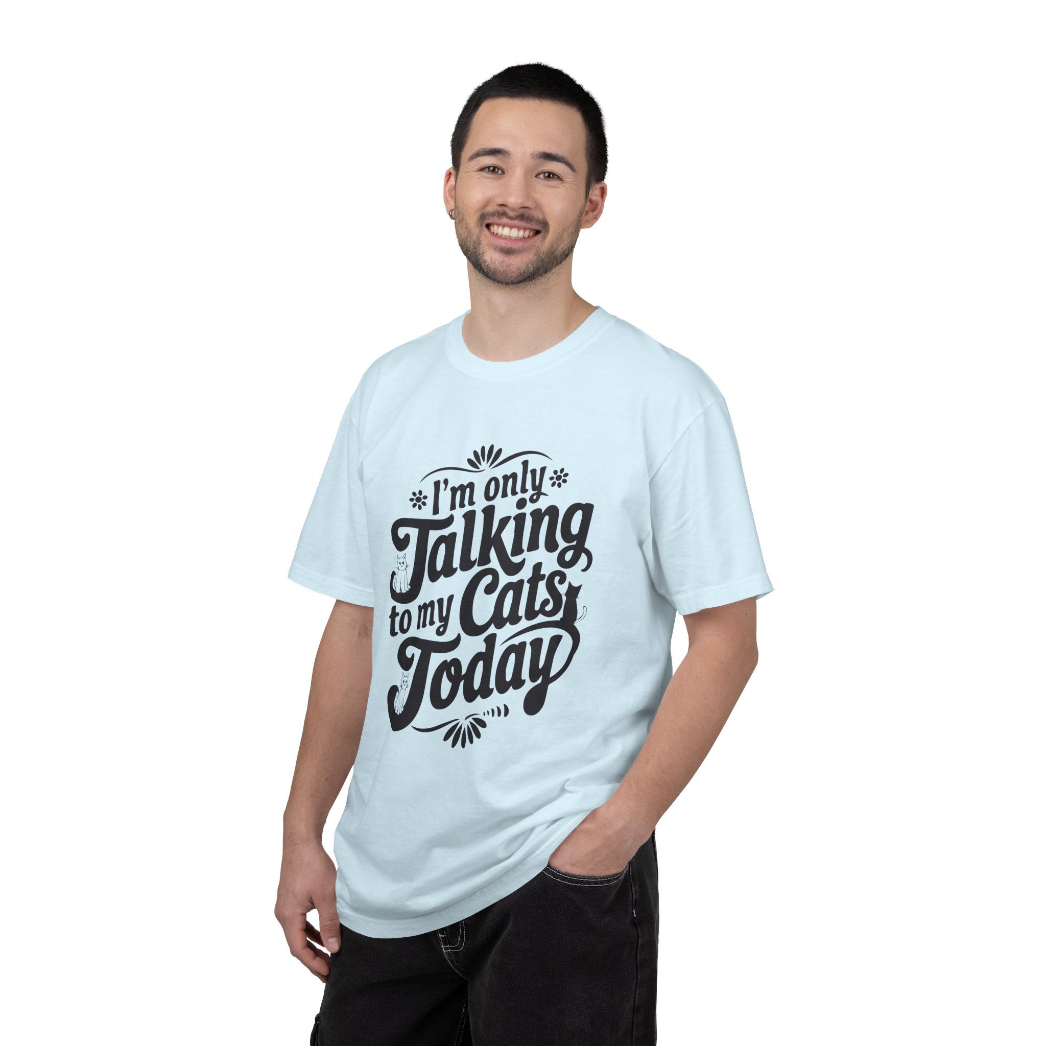 b2 - 5.8 - Talking to My Cats Today T-Shirt – Funny Cat Lover Graphic Tee for Introvert Humor & Cozy Pet Lover Vibes. - Image 34