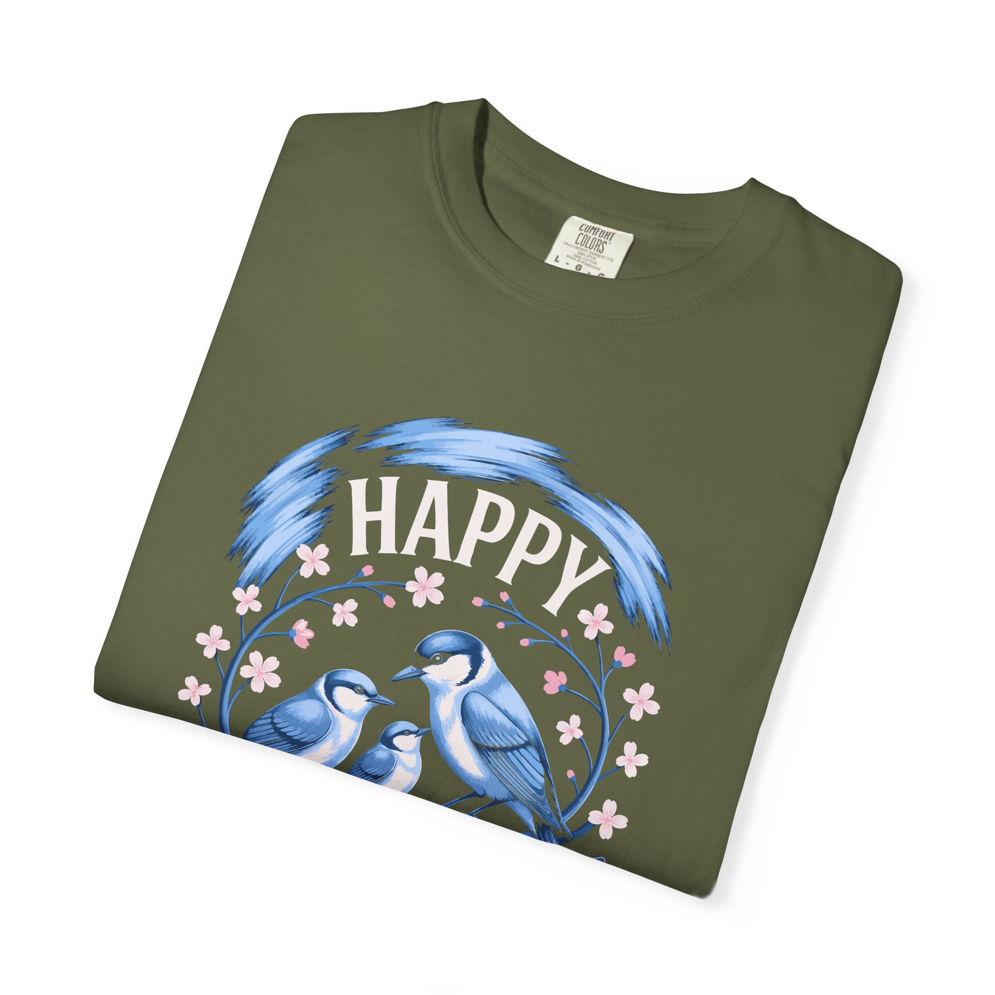 Happy Mother's Day Unisex T-Shirt, Garment-Dyed Tee, Gift for Mom, Spring Fashion, Bird Design Shirt, Casual Wear, Unique Gift Idea. - Image 23