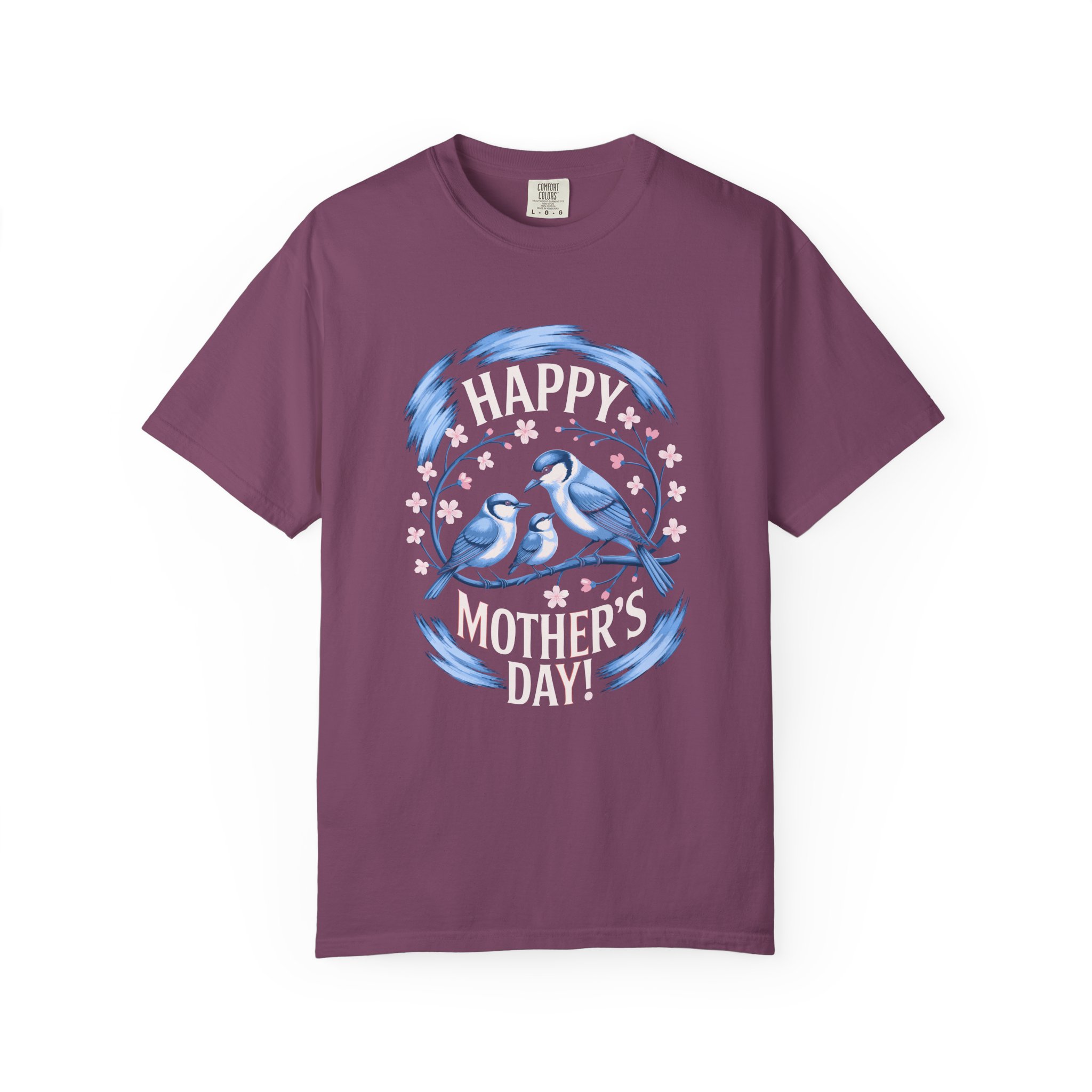 Happy Mother's Day Unisex T-Shirt, Garment-Dyed Tee, Gift for Mom, Spring Fashion, Bird Design Shirt, Casual Wear, Unique Gift Idea. - Image 49