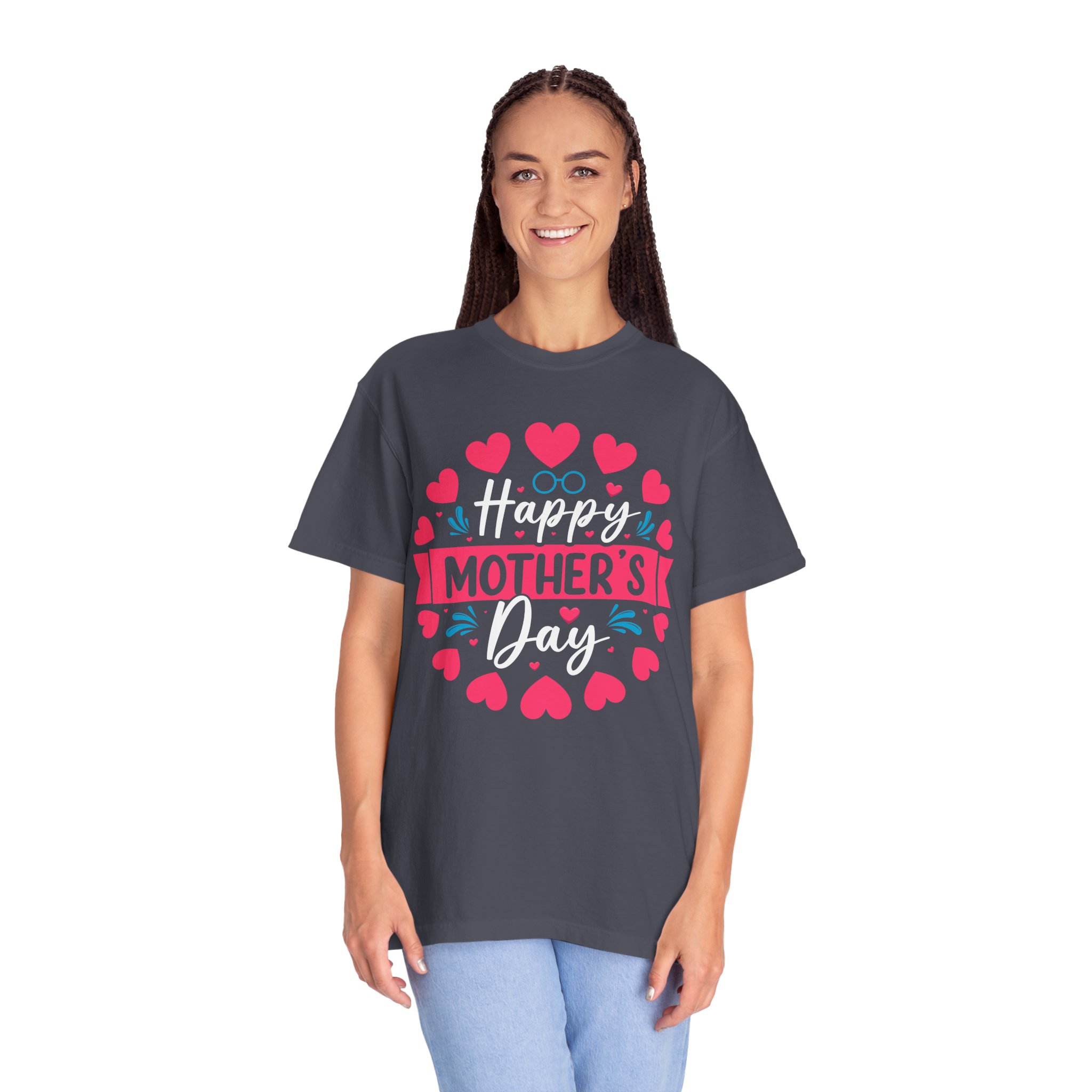 Happy Mother’s Day Floral Heart T-Shirt – Cute Love Graphic Tee for Moms, Perfect Gift Giving & Celebration Wear. - Image 35