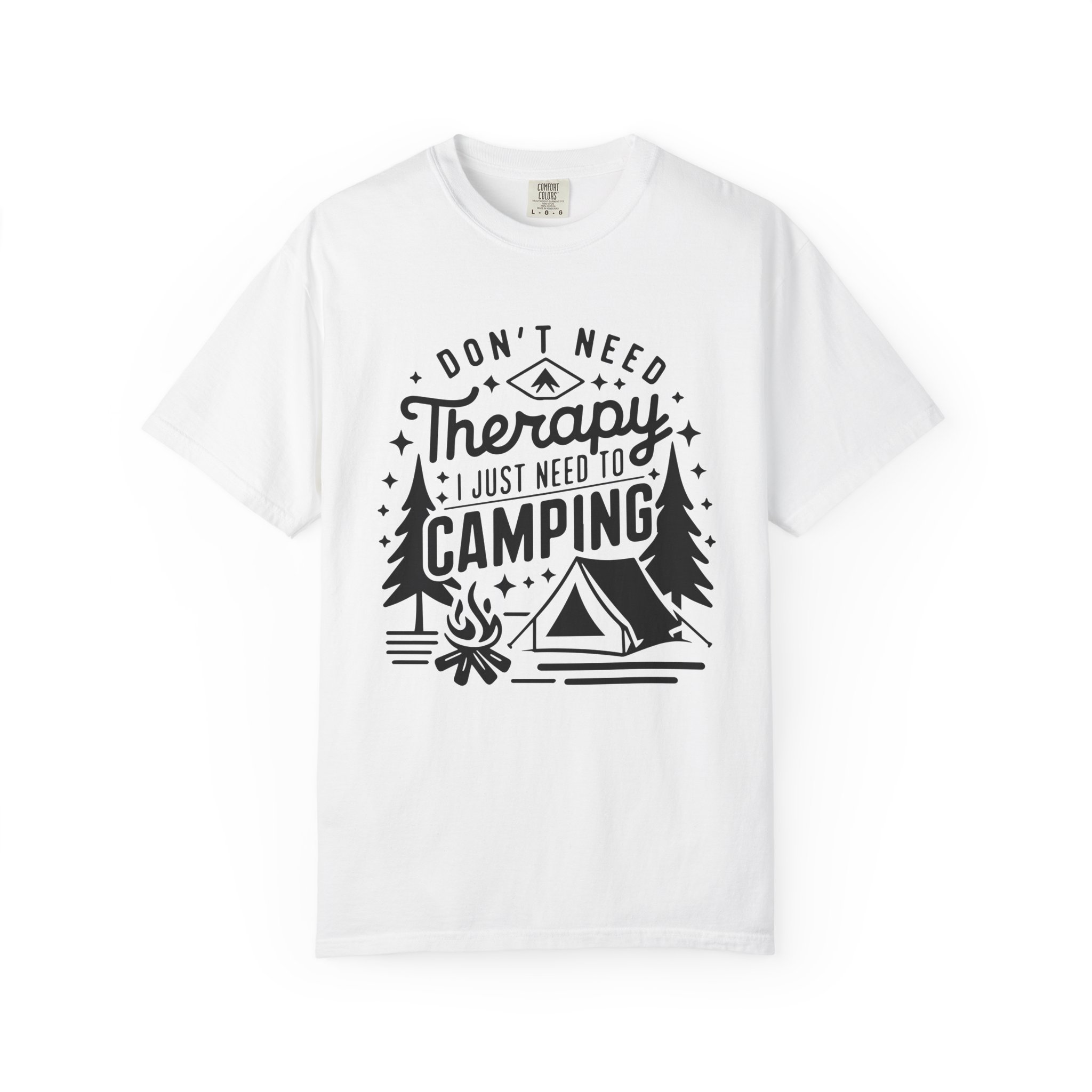 Camping Therapy T-Shirt | Unisex Garment-Dyed Tee for Outdoor Lovers, Perfect Gift for Campers, Nature Lovers, and Adventure Seekers. - Image 9
