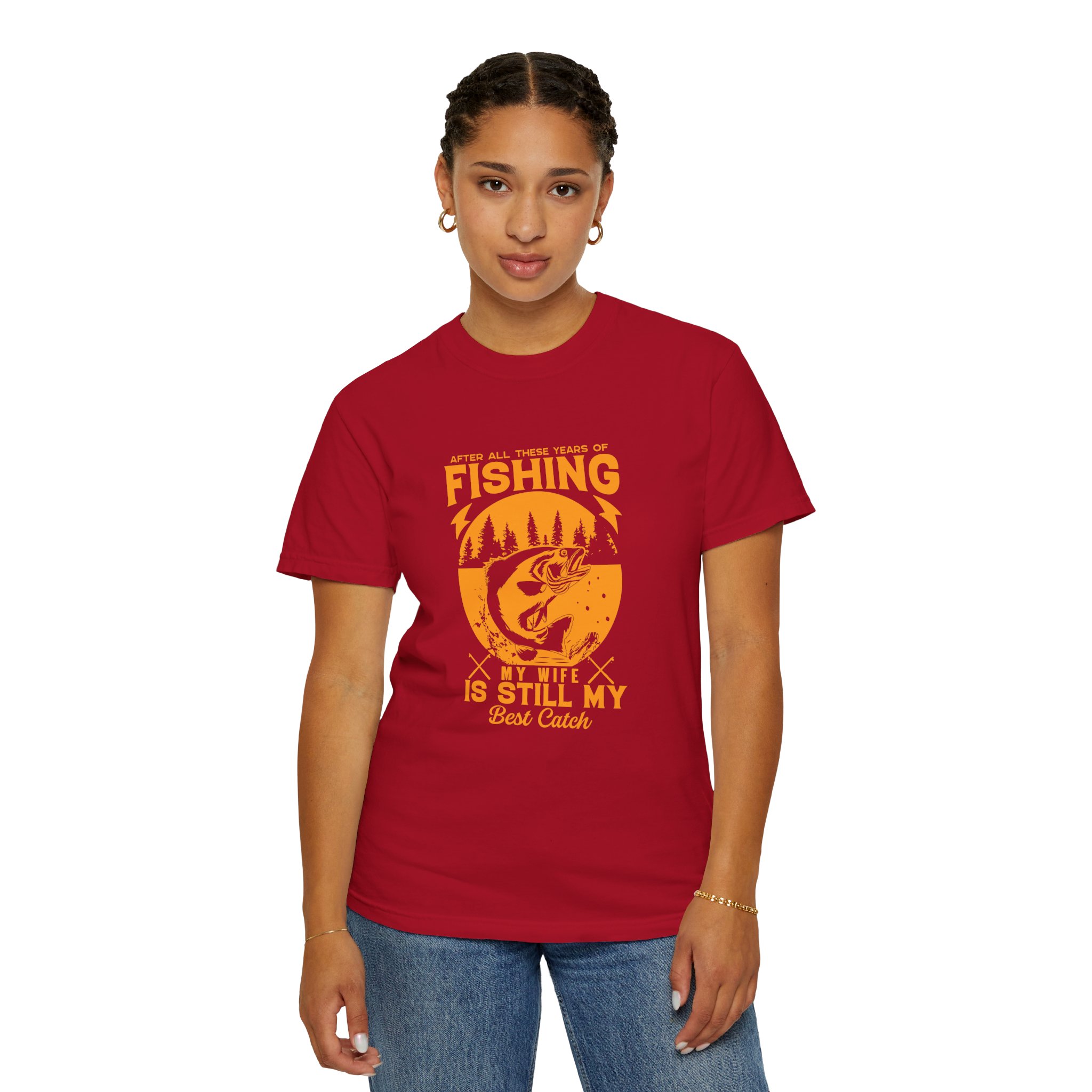 Fishing Enthusiast T-Shirt - My Wife is Still My Best Catch | Gift for Fishermen, Casual Wear, Fishing Trip. - Image 44