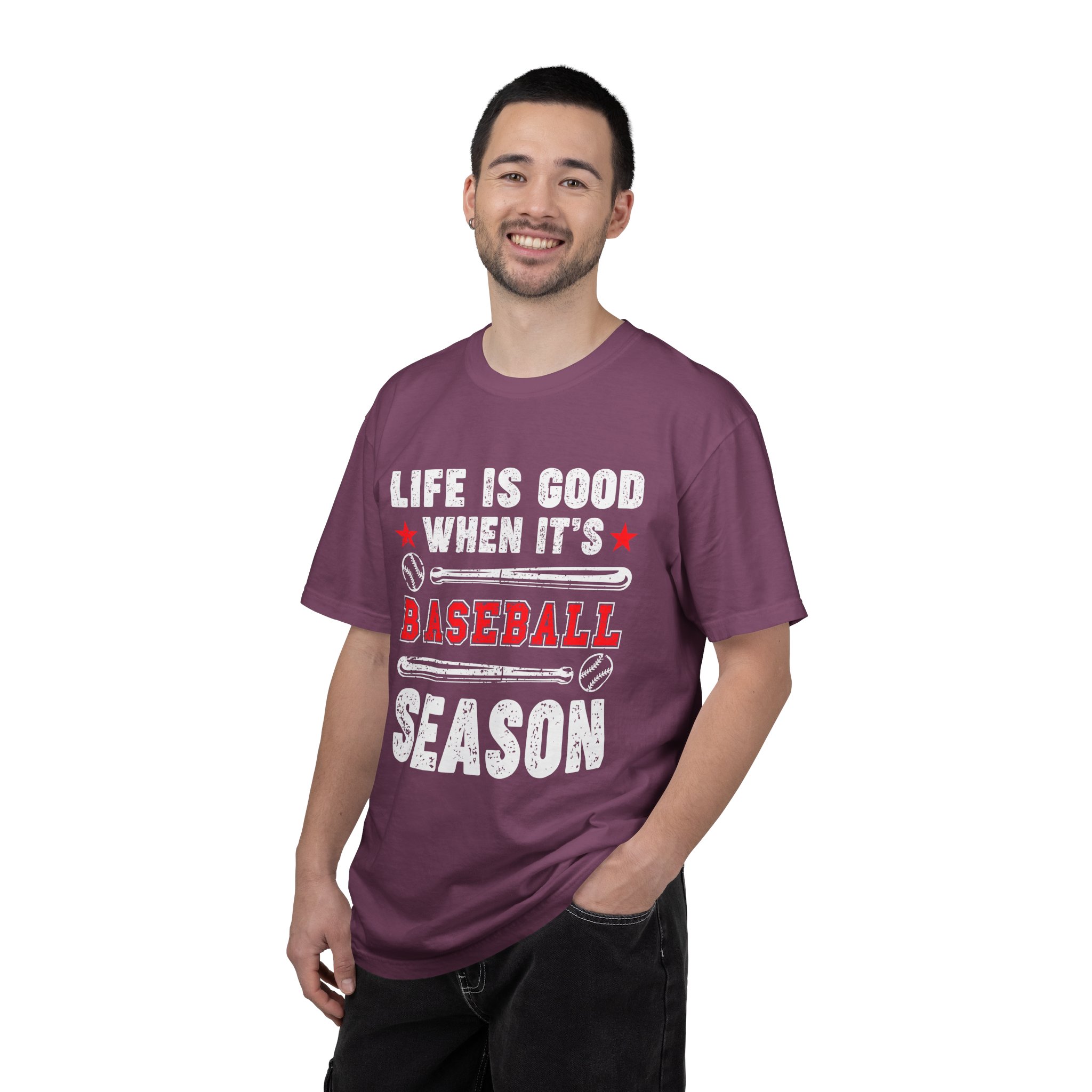 Life Is Good Baseball Season T-Shirt, Unisex Tee for Sports Lovers, Gift for Baseball Fans, Casual Wear, Summer Vibes, Game Day Apparel. - Image 50