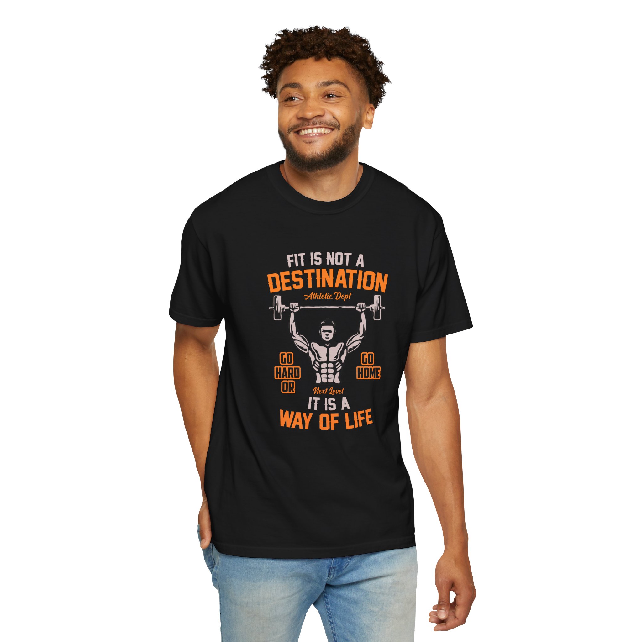 b2 - 6.16 - Fit Is Not a Destination It’s a Way of Life T-Shirt – Motivational Fitness Graphic Tee for Healthy Living, Discipline & Everyday Strength. - Image 6