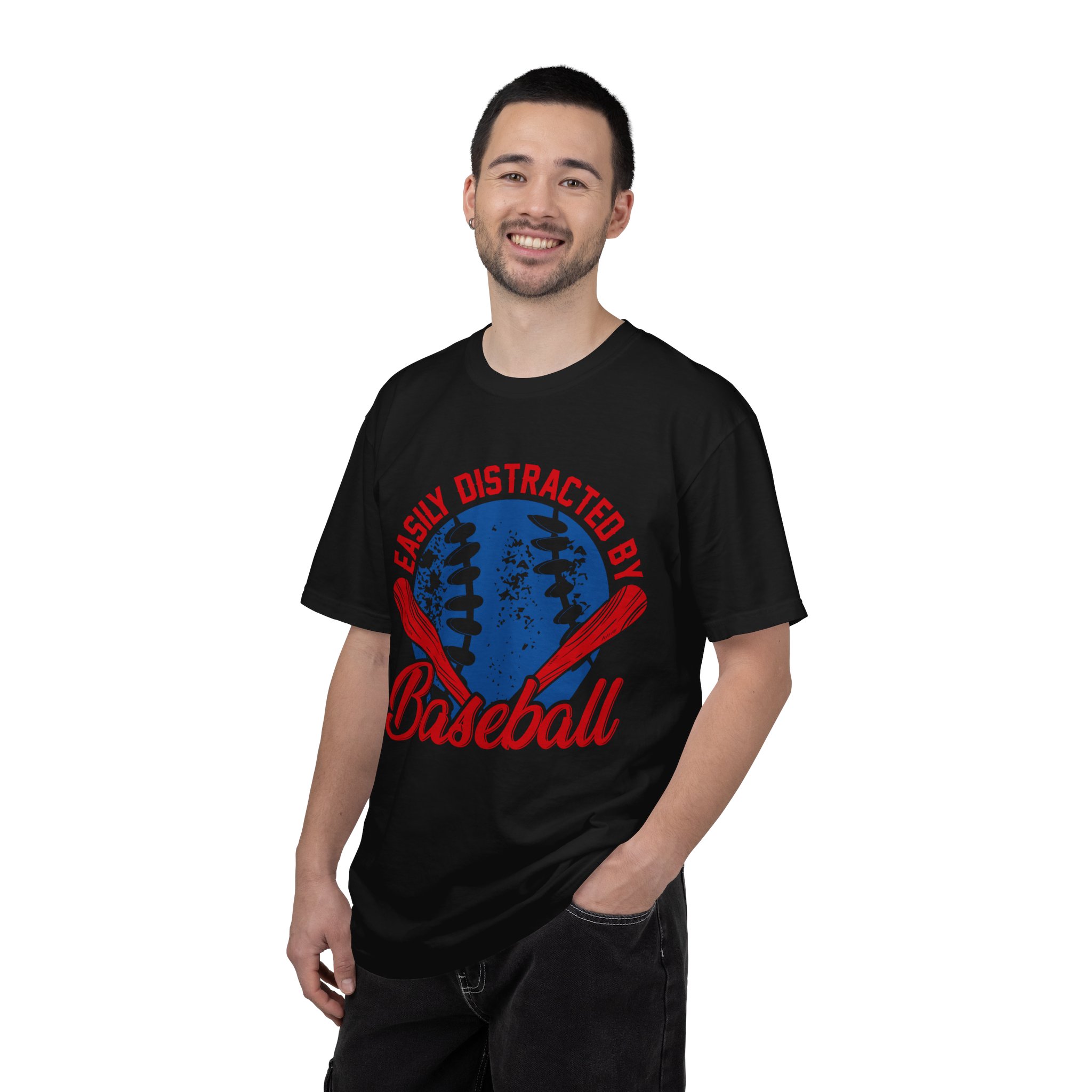 Unisex Baseball T-Shirt - Easily Distracted by Baseball, Sporty Tee, Gift for Baseball Lovers, Summer Wear, Casual Apparel. - Image 42