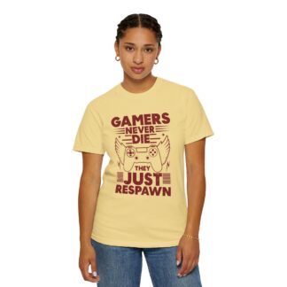Retro Gaming Tshirt: Classic Arcade - Gamers Never Die They Just Respawn Unisex Tee - Image 28