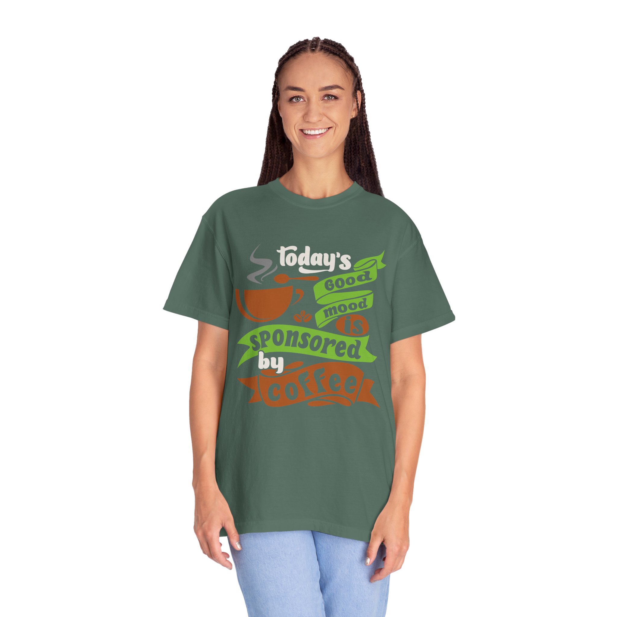 b2 - 1.12 - Today’s Good Mood Sponsored by Coffee T-Shirt – Positive Coffee Lover Graphic Tee for Happy Vibes & Daily Energy. - Image 11
