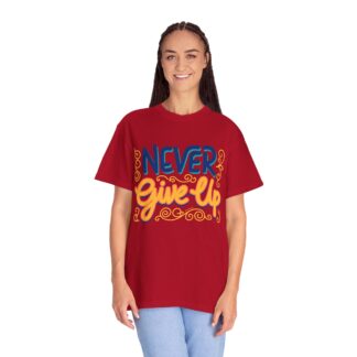 Inspirational quotes t shirt Motivational Wear - Never Give Up T-Shirt - Image 35