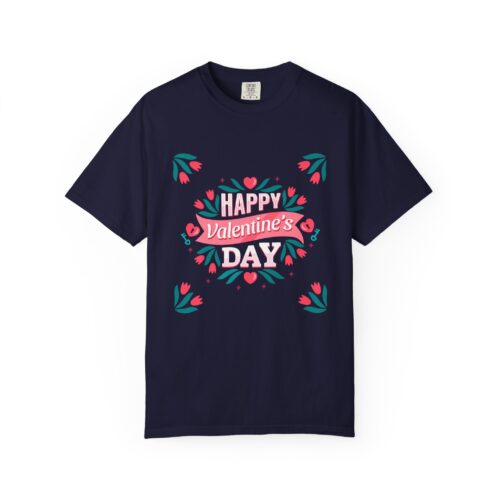 Unisex Valentine’s Day T-shirt, Cute Floral Graphic Tee, Gift for Him or Her, Casual Wear, Trendy Love Shirt.