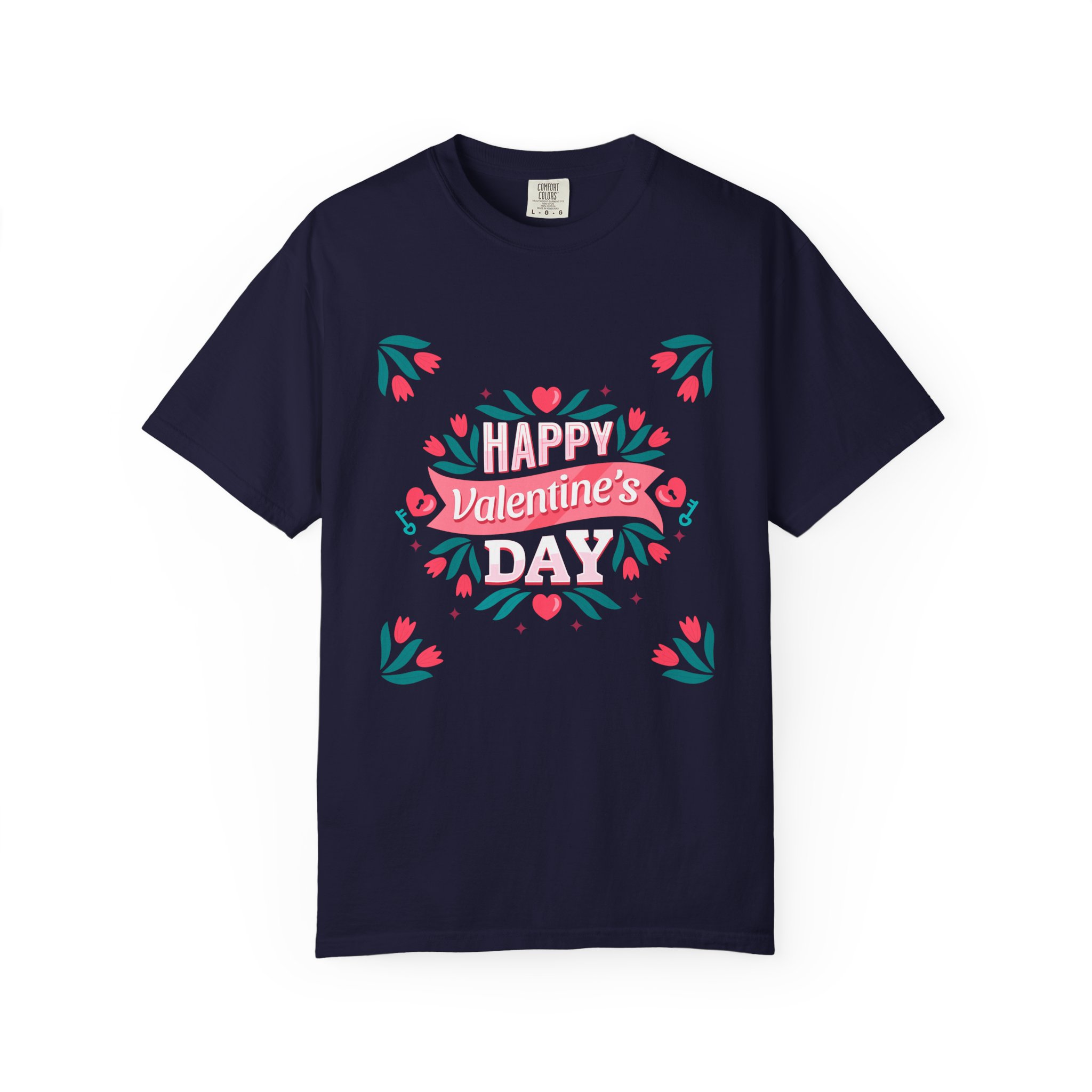 Unisex Valentine’s Day T-shirt, Cute Floral Graphic Tee, Gift for Him or Her, Casual Wear, Trendy Love Shirt.