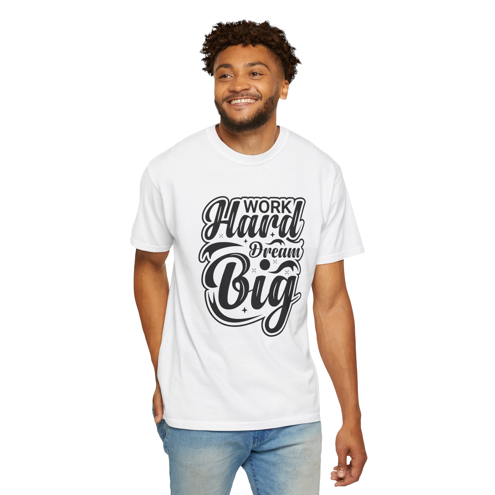 Motivational T-Shirt - Work Hard Dream Big - Unisex Tee for Inspiration, Casual Wear, Gift, Fitness, Entrepreneurs. - Image 14