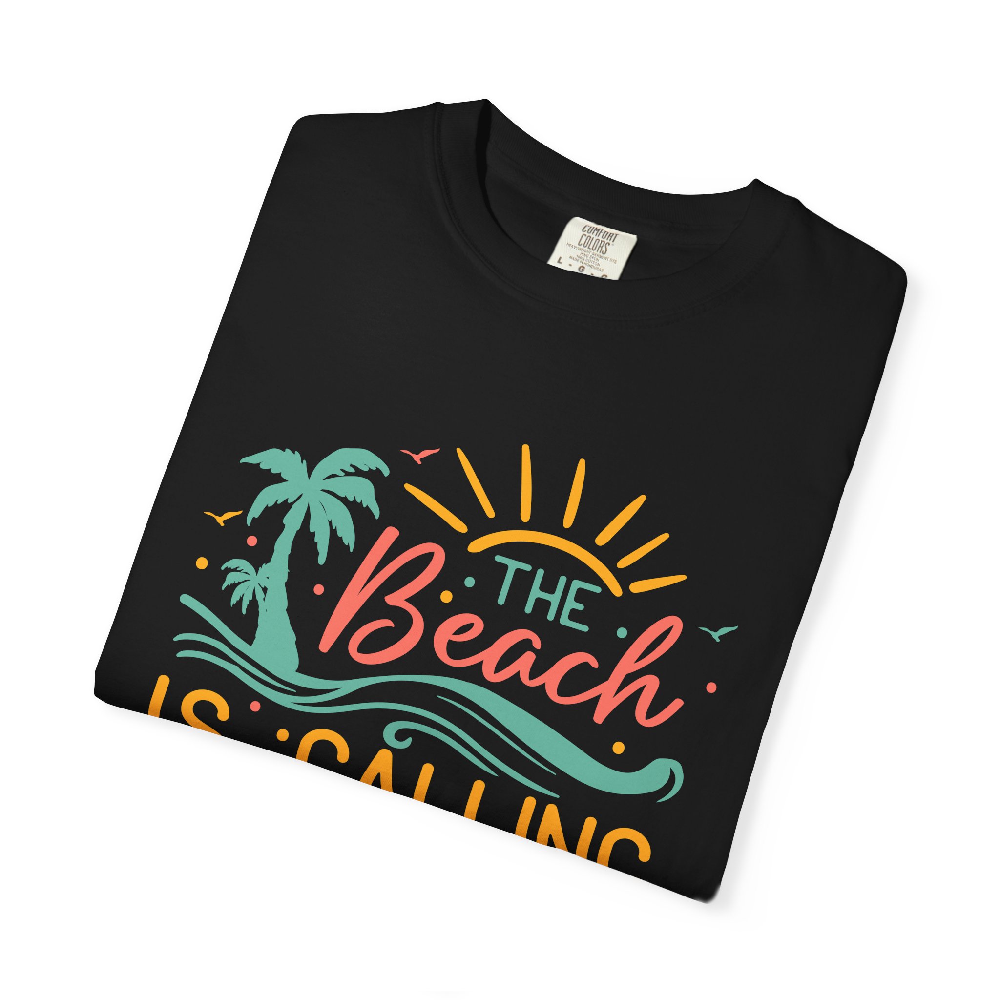 C - 13.4 - Beach-Themed Garment-Dyed T-Shirt, Summer Tee, Vacation Shirt, Gift for Beach Lovers, Casual Wear, Fun Summer Outfit. - Image 23