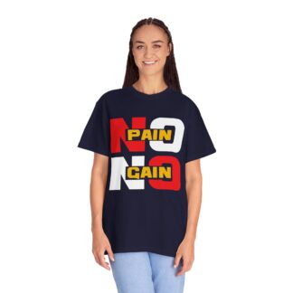 Stylish Motivational Quote T-shirt - No Pain No Gain Graphic Unisex Tee - Image 19
