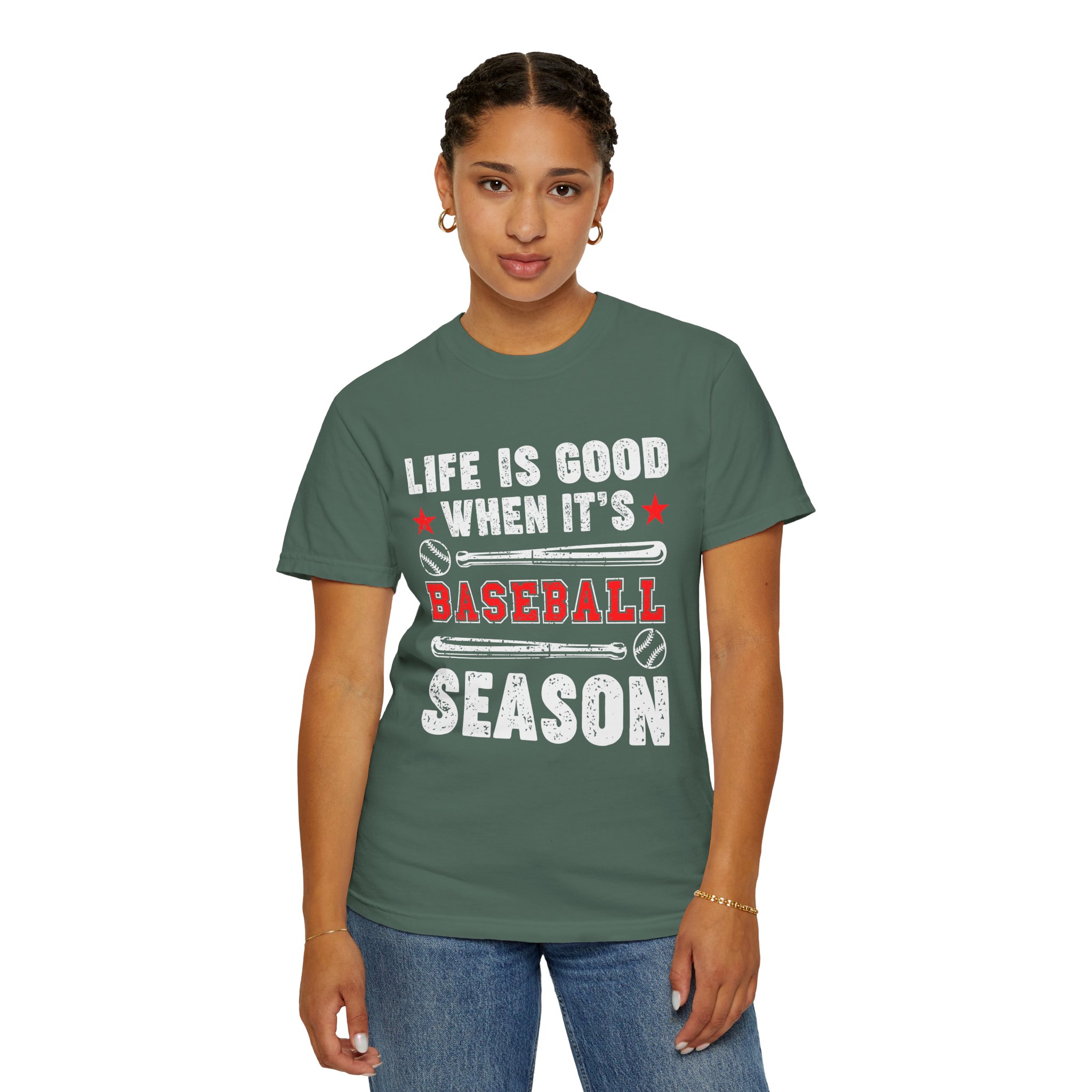 Life Is Good Baseball Season T-Shirt, Unisex Tee for Sports Lovers, Gift for Baseball Fans, Casual Wear, Summer Vibes, Game Day Apparel. - Image 12