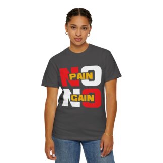 Stylish Motivational Quote T-shirt - No Pain No Gain Graphic Unisex Tee - Image 28