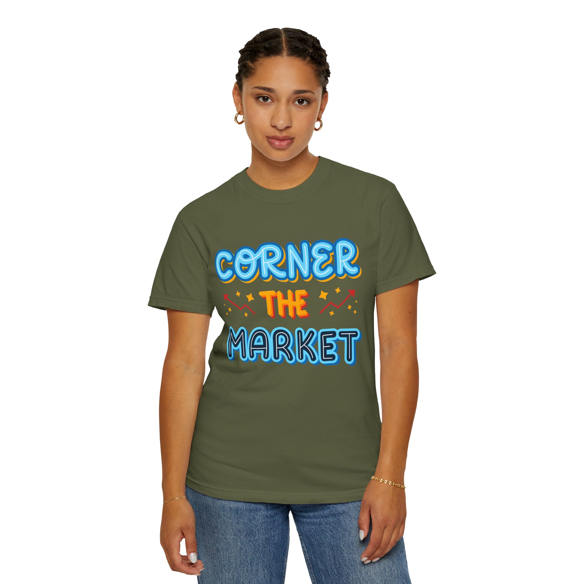 b2 - 2.8c - Corner the Market T-Shirt – Retro Neon Graphic Tee for Ambition, Hustle & Bold Business Vibes. - Image 28