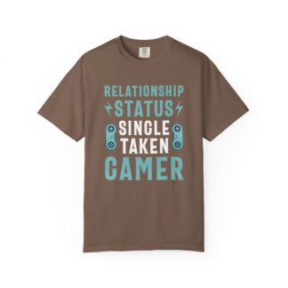 Gamer Graphic Tee for Gamers with Humor | EarnestlilyRelationship Status: Single Taken Gamer Unisex Tee - Image 9
