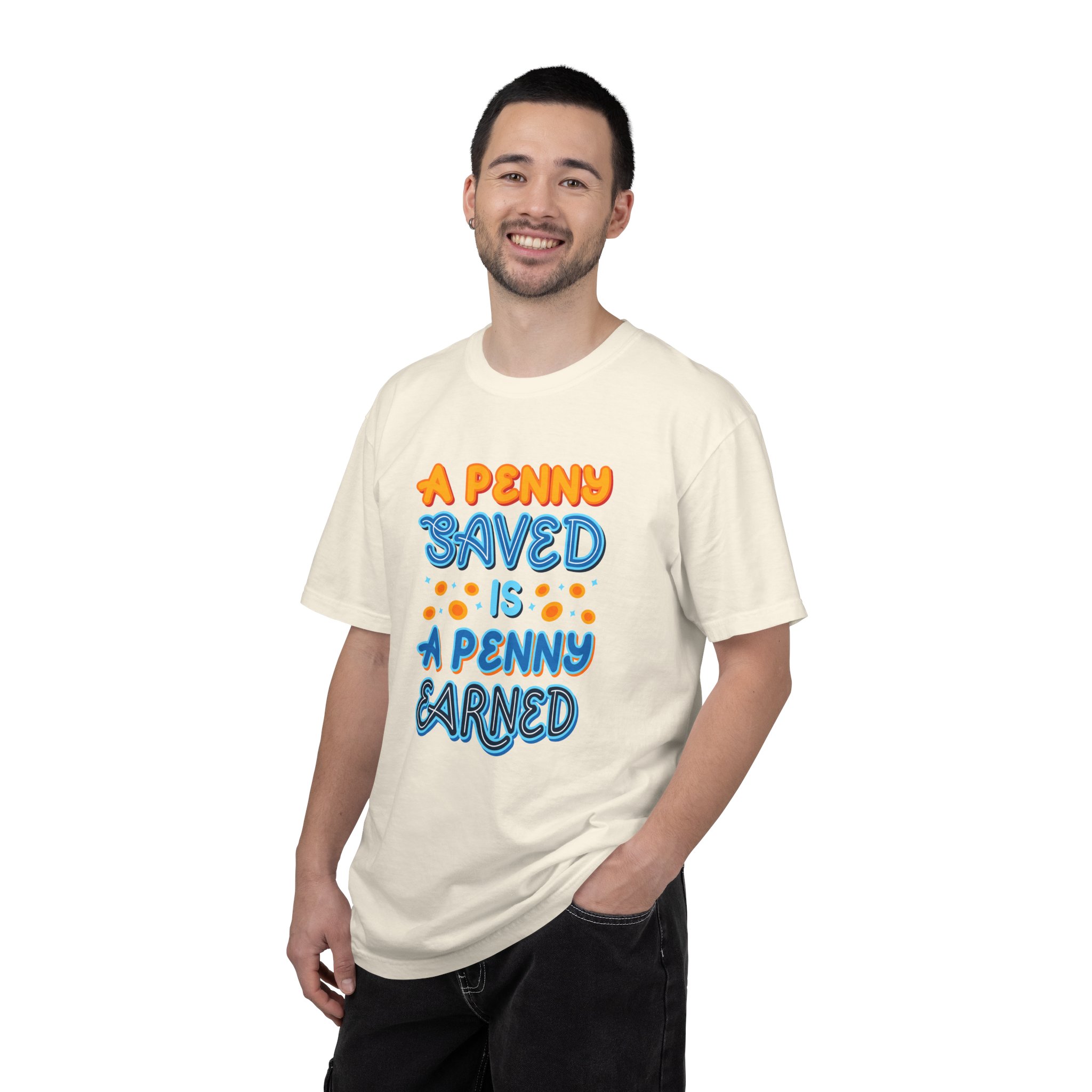 b2 - 2.7b - A Penny Saved Is a Penny Earned T-Shirt – Retro Inspirational Savings Quote Graphic Tee for Smart Living & Financial Motivation. - Image 34