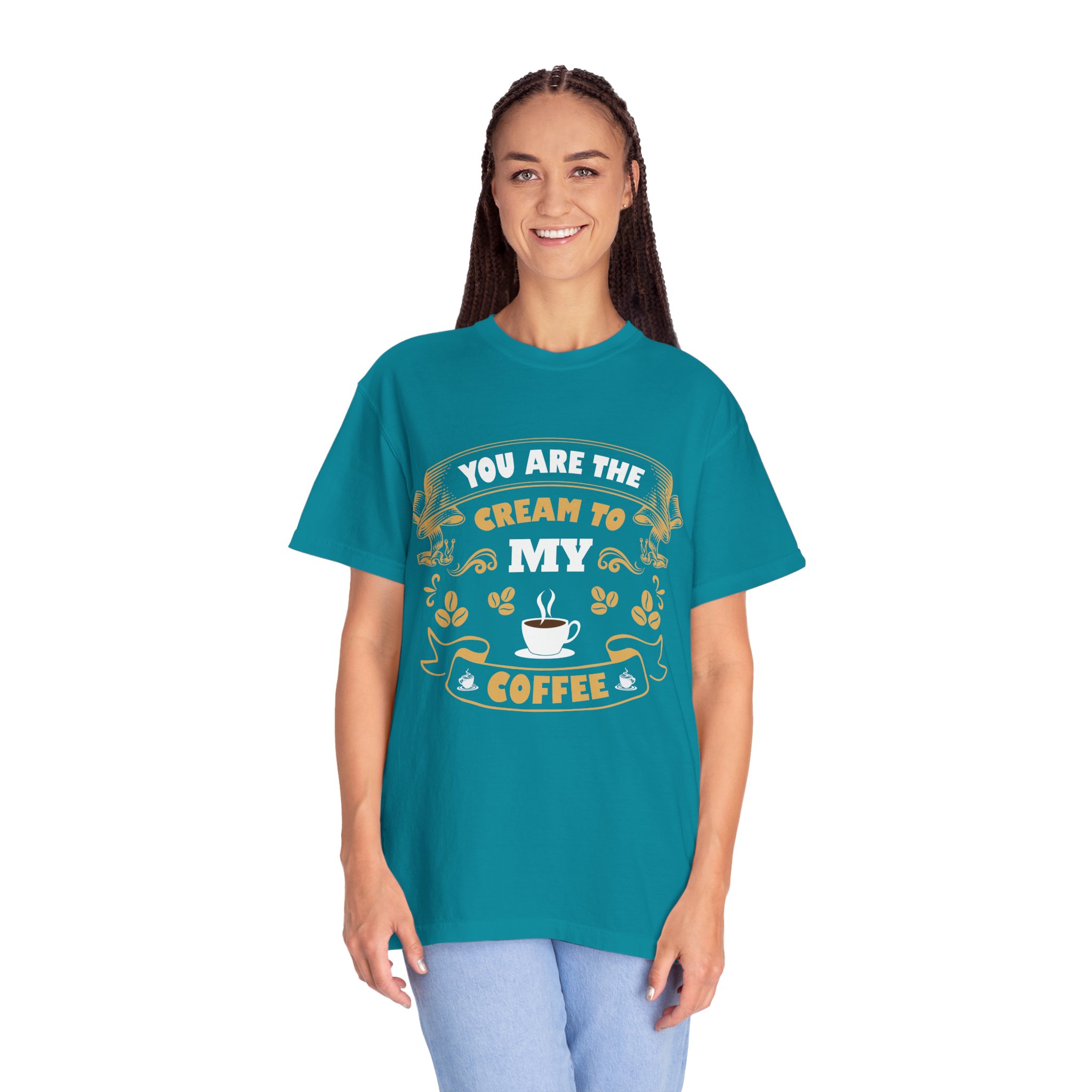 You Are the Cream to My Coffee T-Shirt – Vintage Coffee Lover Graphic Tee for Cute Romantic Vibes. - Image 27
