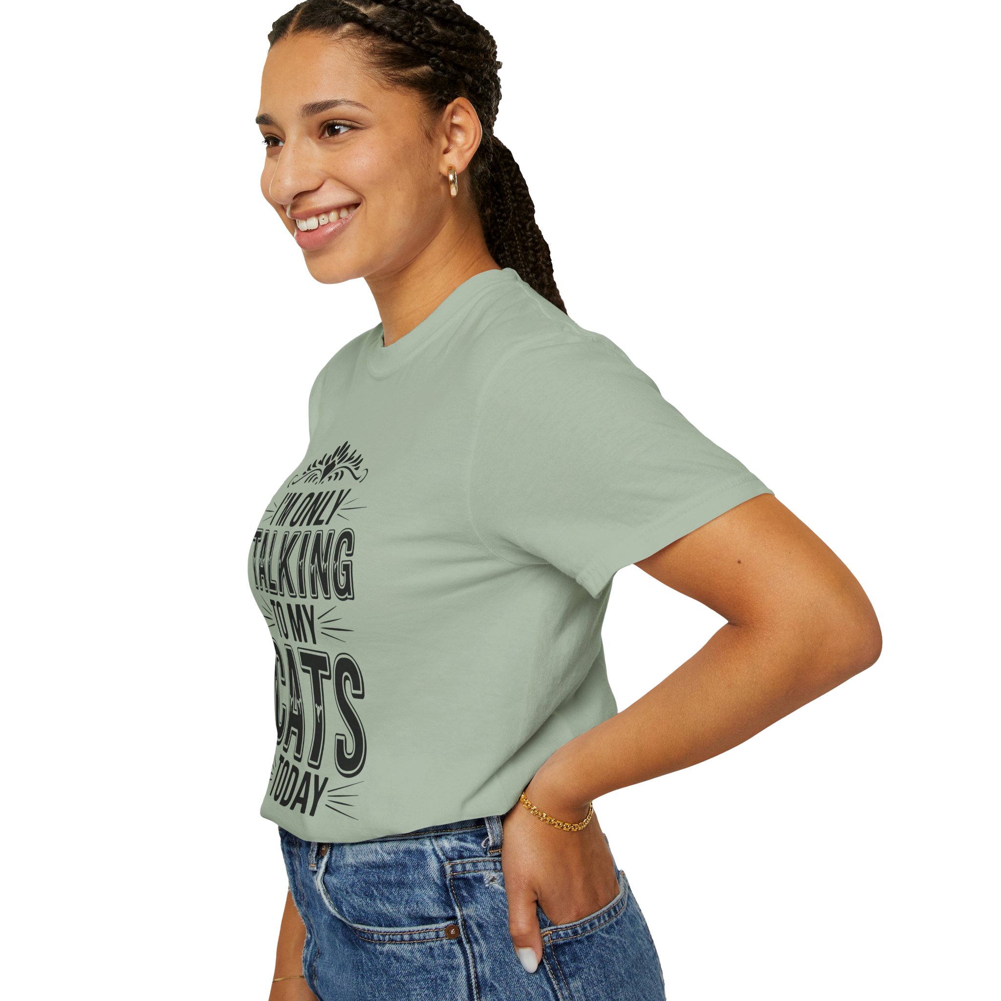 b2 - 5.6 - I’m Only Talking to My Cats Today T-Shirt – Funny Cat Lover Graphic Tee for Introvert Vibes & Cozy Pet Lover Style. - Image 29