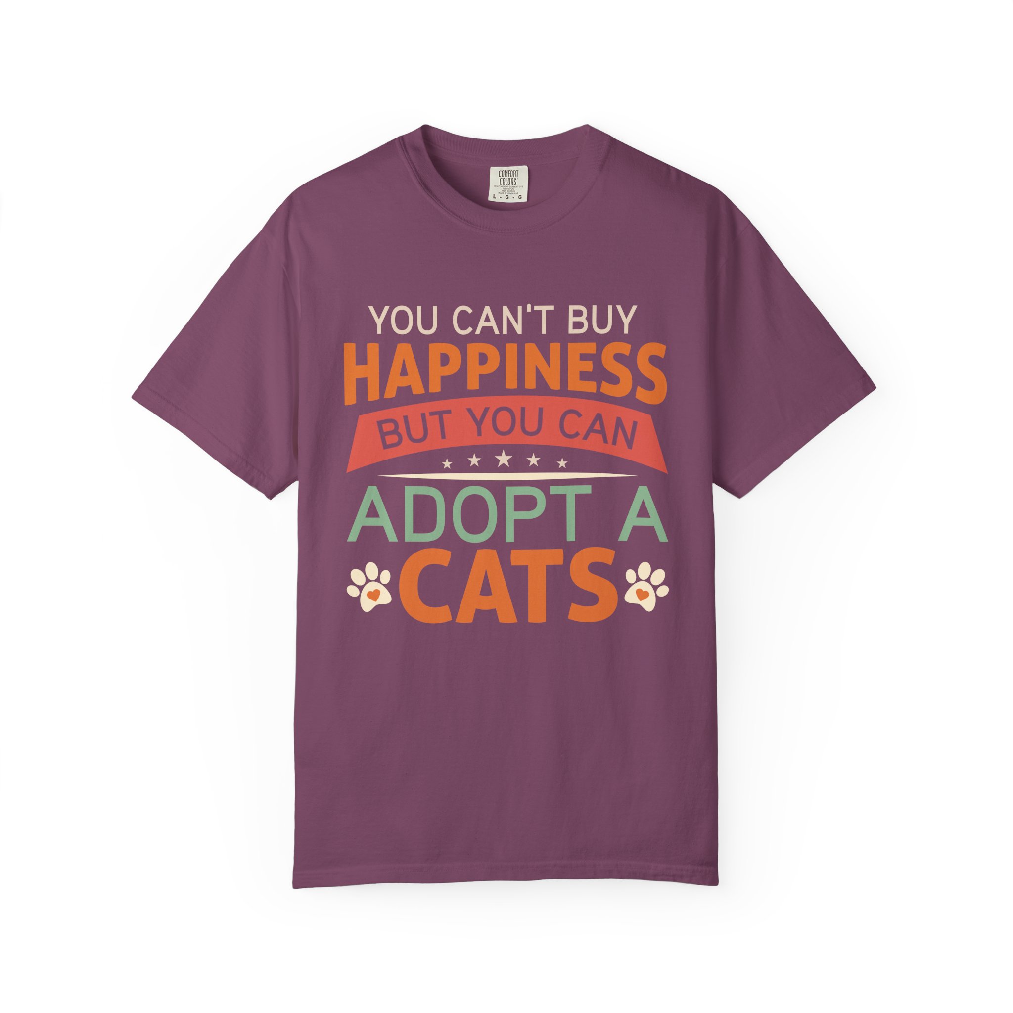 b2 - 5.16 - You Can’t Buy Happiness But You Can Adopt a Cat T-Shirt – Rescue Cat Lover Graphic Tee for Adoption Awareness & Heartwarming Pet Vibes. - Image 41