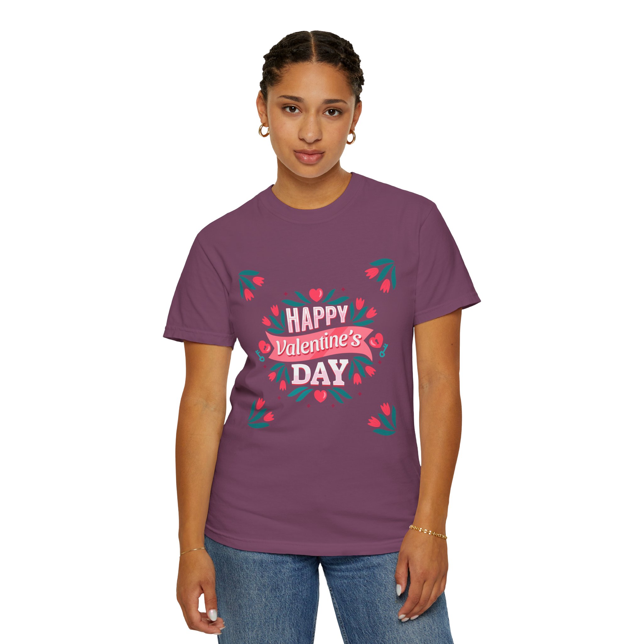 Unisex Valentine’s Day T-shirt, Cute Floral Graphic Tee, Gift for Him or Her, Casual Wear, Trendy Love Shirt. - Image 44