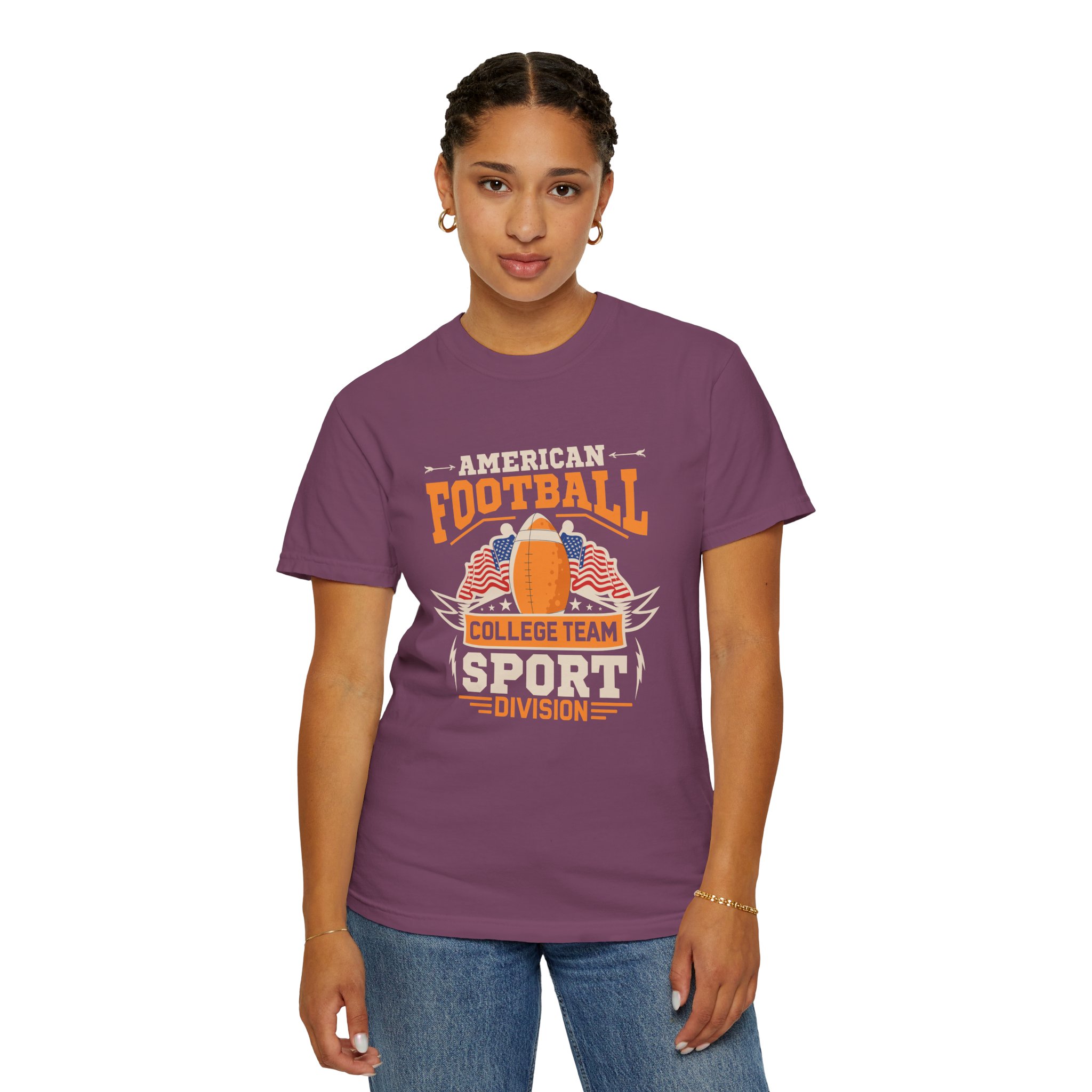 American Football Unisex Garment-Dyed T-Shirt, Perfect for Game Day, Sports Fan Gift, Tailgate Party, College Team Merchandise. - Image 28