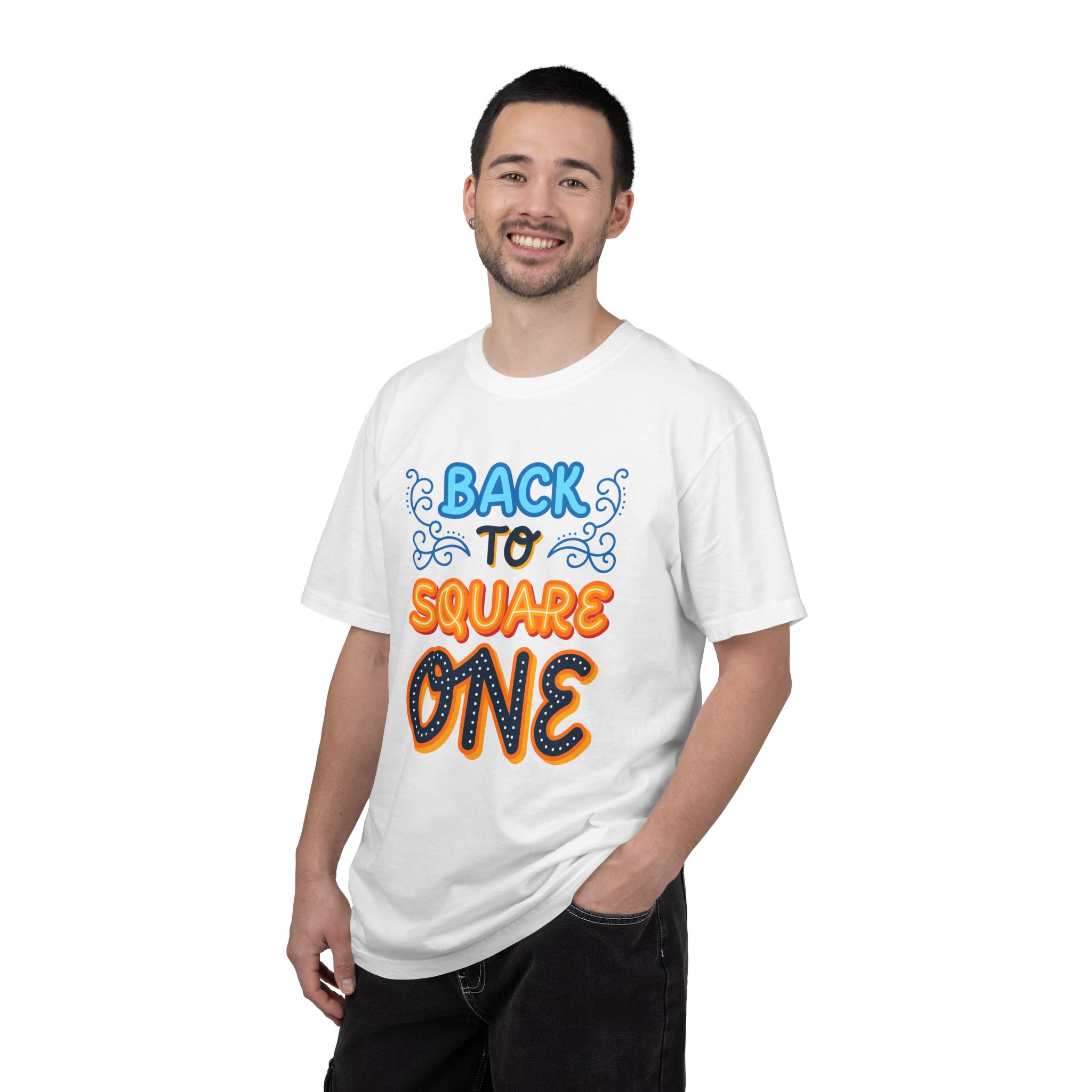 b2 - 2.8d - Back to Square One T-Shirt – Retro Fun Graphic Tee for Fresh Starts & Playful Everyday Vibes. - Image 2