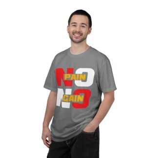 Stylish Motivational Quote T-shirt - No Pain No Gain Graphic Unisex Tee - Image 2