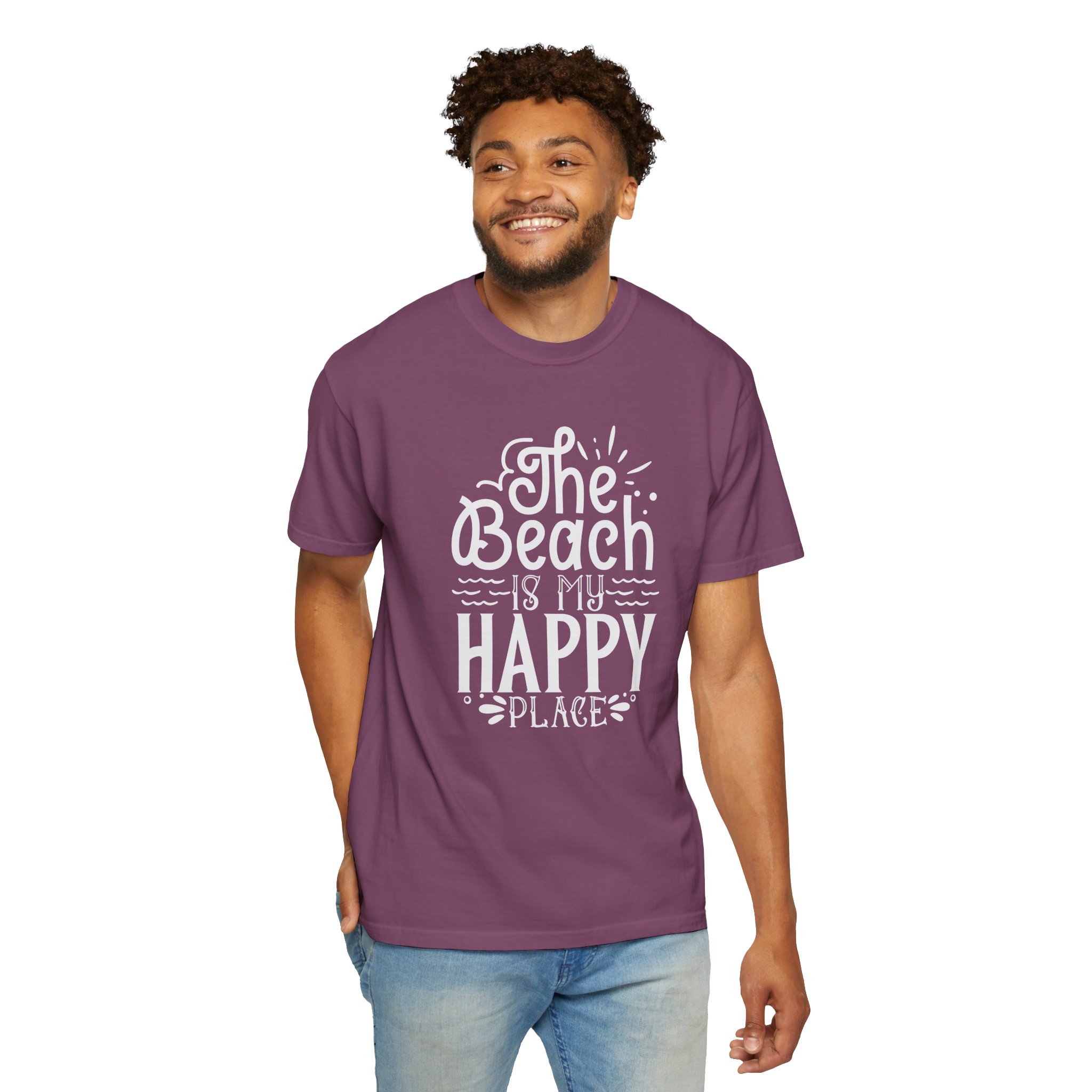 C - 13.6 - Beach-Themed Garment-Dyed T-Shirt, Perfect for Summertime, Vacation Wear, Casual Outings, Gifts for Sunshine Lovers. - Image 54