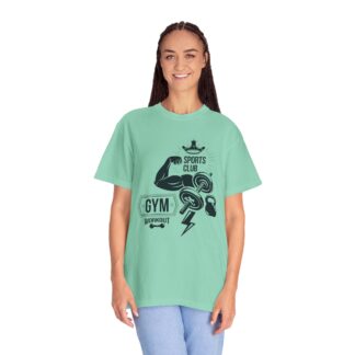Gym Sports Club Workout T-Shirt – Dumbbells & Kettlebell Graphic Tee for Strength Training & Active Fitness Style. - Image 27