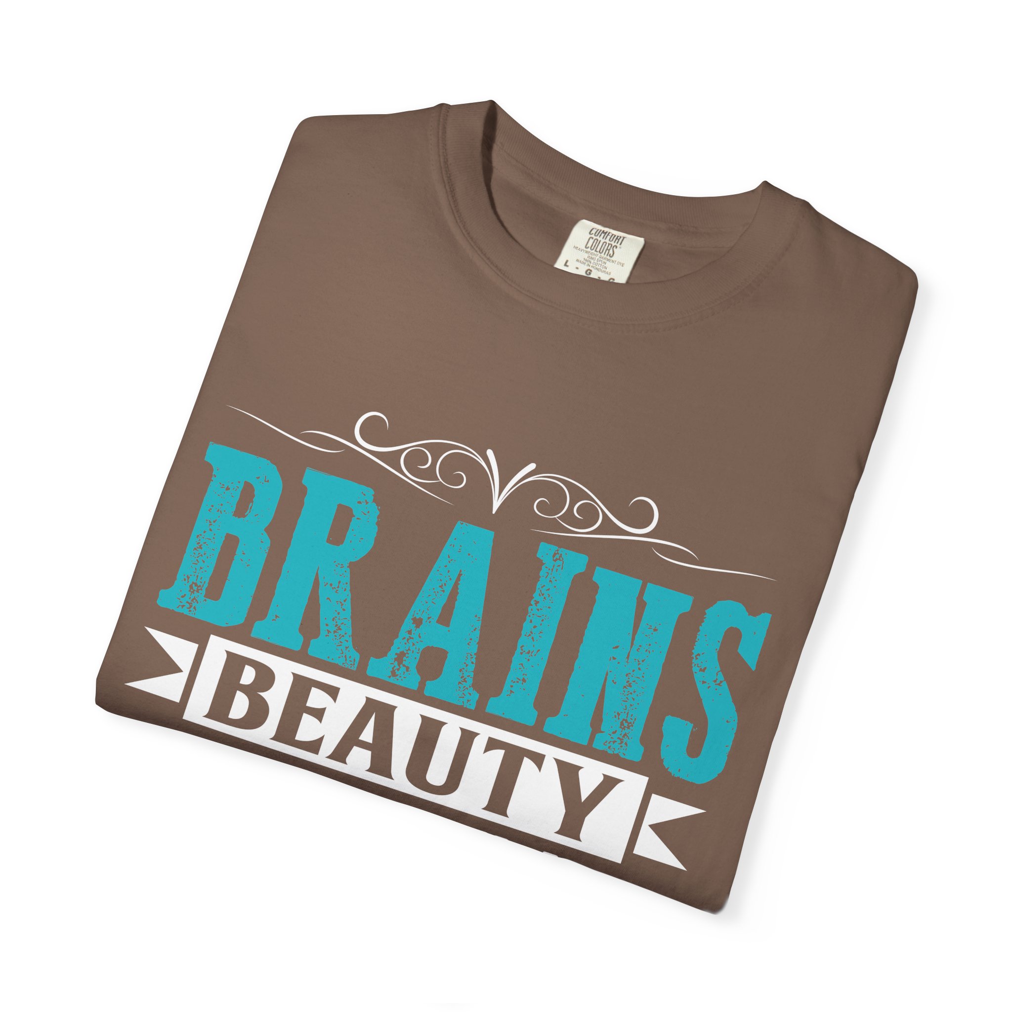 b2 - 6.12 - Brains Beauty Booty T-Shirt – Motivational Fitness Graphic Tee for Confidence, Strength & Empowered Style. - Image 15