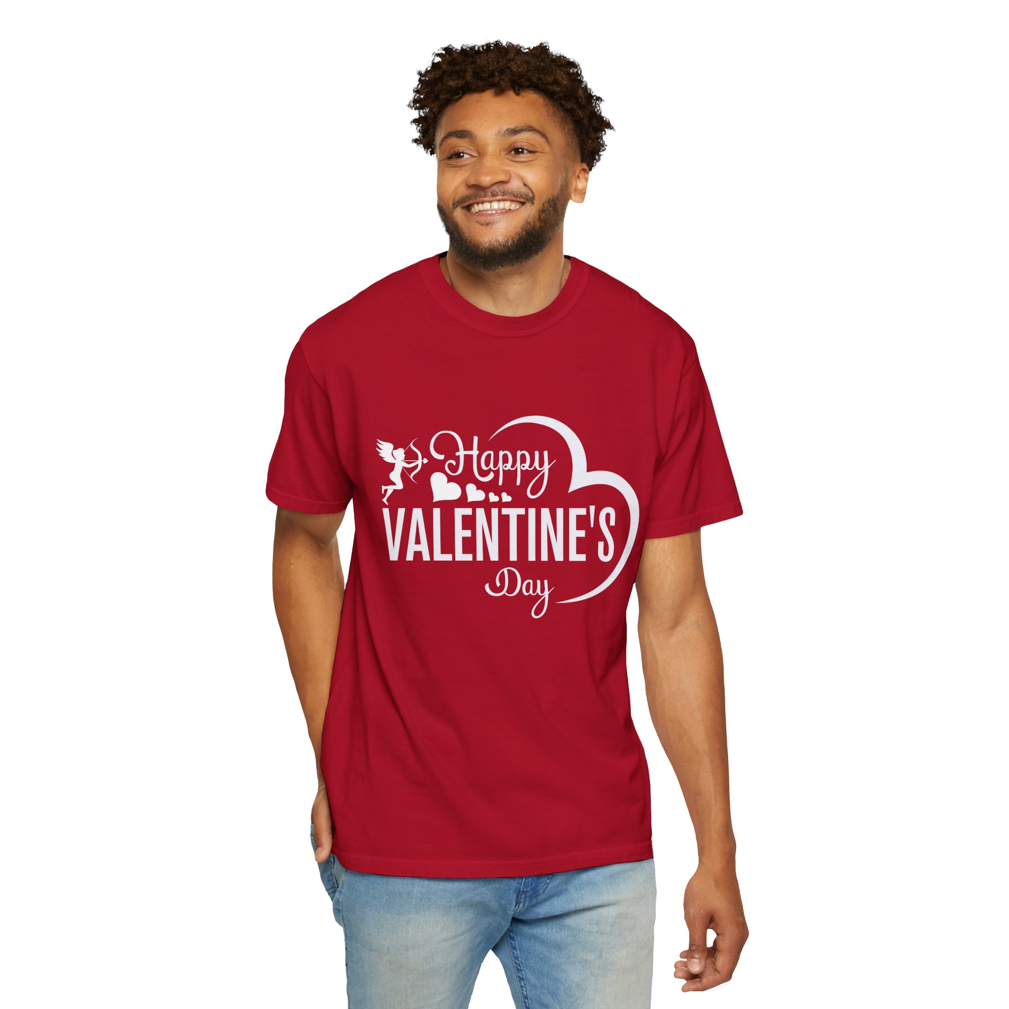 Unisex Garment-Dyed T-shirt for Valentine's Day, Cute Couple Shirt, Love-themed Tee, Perfect Gift, Holiday Apparel. - Image 6