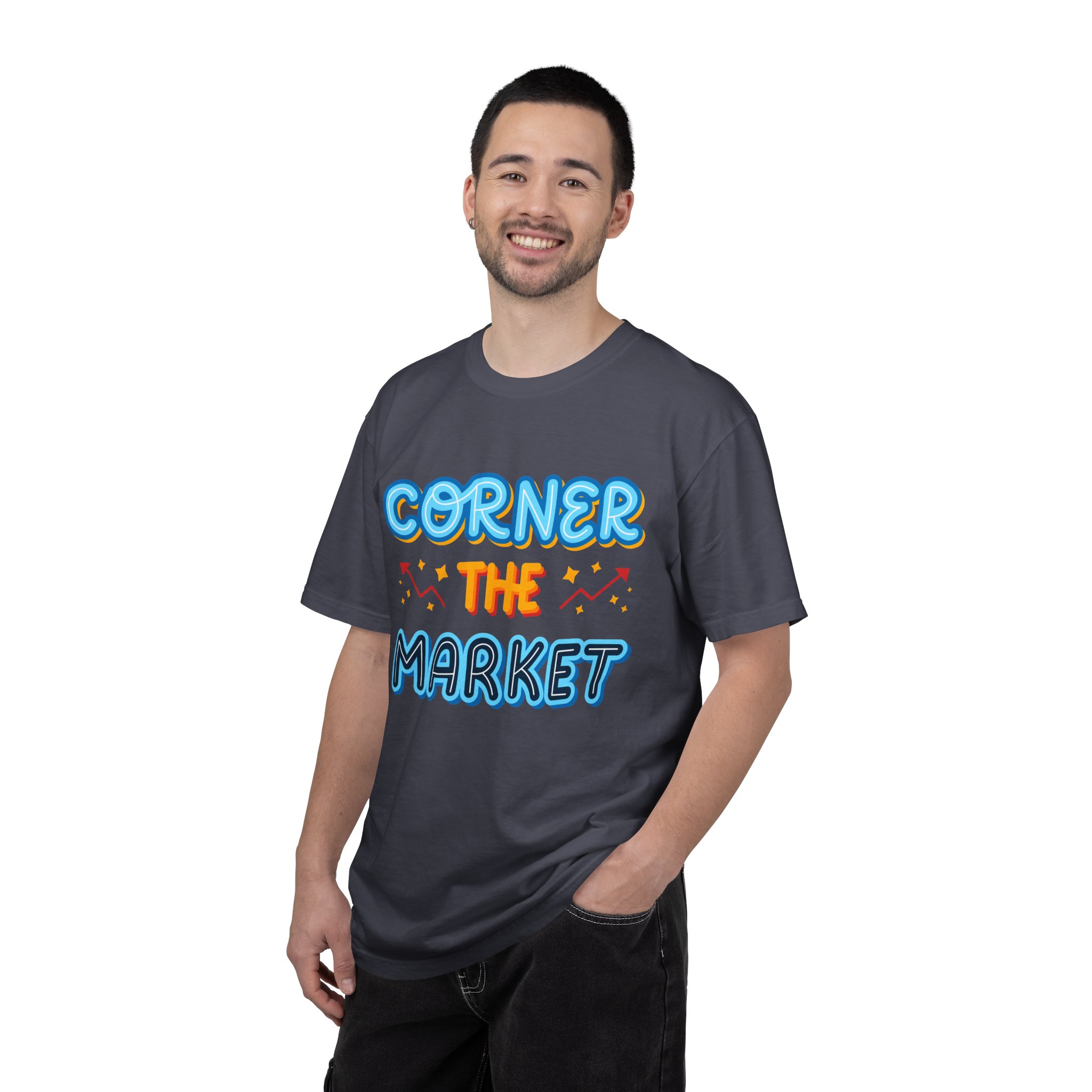 b2 - 2.8c - Corner the Market T-Shirt – Retro Neon Graphic Tee for Ambition, Hustle & Bold Business Vibes. - Image 34