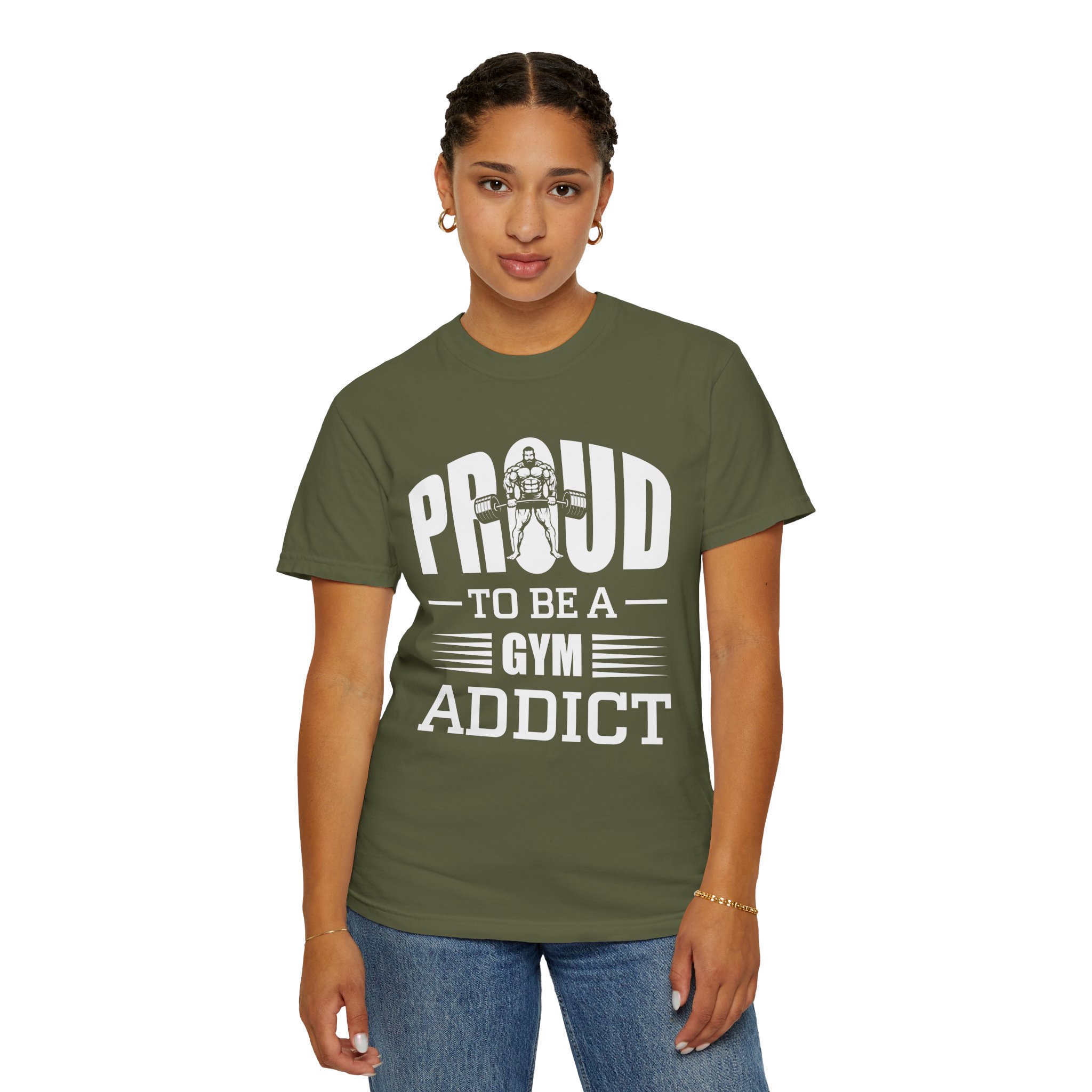 b2 - 6.20 - Proud to Be a Gym Addict T-Shirt – Bold Fitness Graphic Tee for Dedication, Strength & True Gym Lifestyle. - Image 12