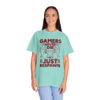 Retro Gaming Tshirt: Classic Arcade - Gamers Never Die They Just Respawn Unisex Tee - Image 43