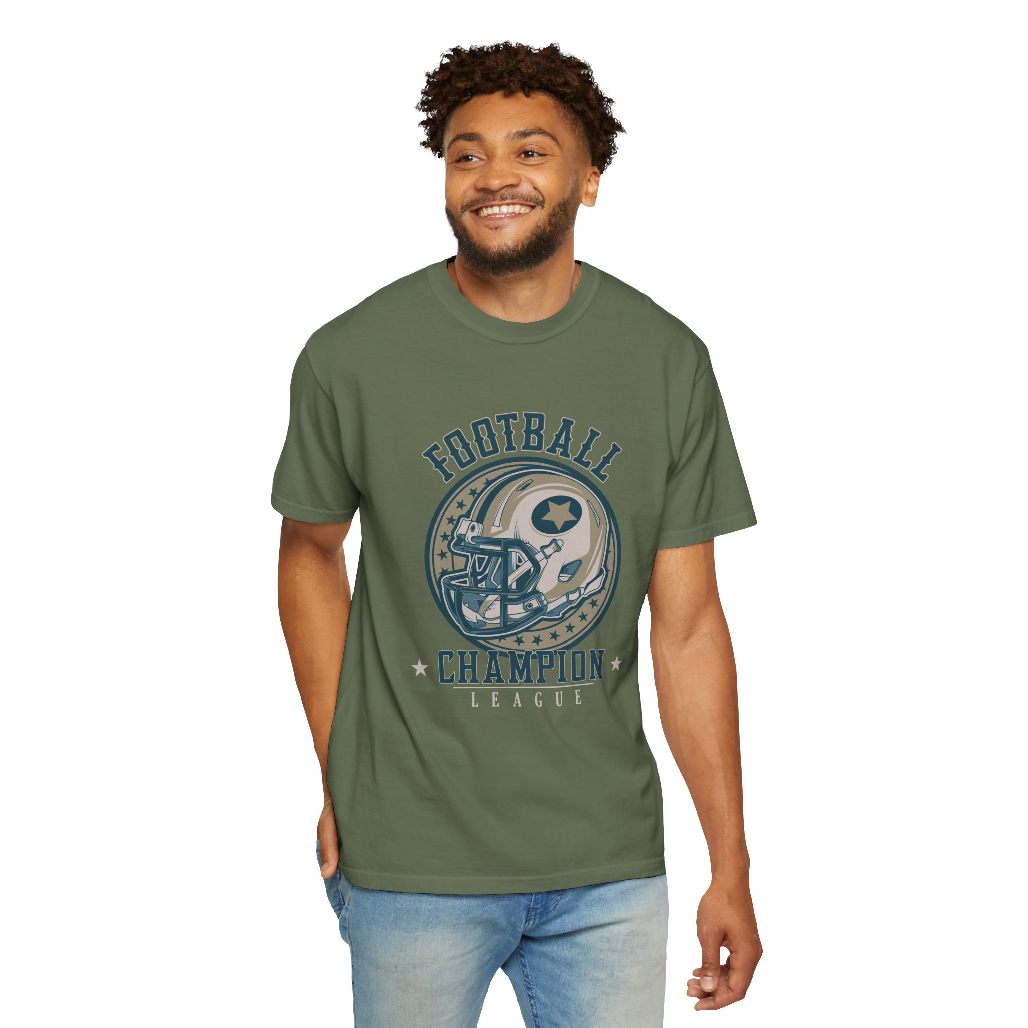 Football Champion T-Shirt, Unisex Garment-Dyed Tee for Sports Fans, Vintage Sports Apparel, Gift for Football Lovers, Casual Wear. - Image 22