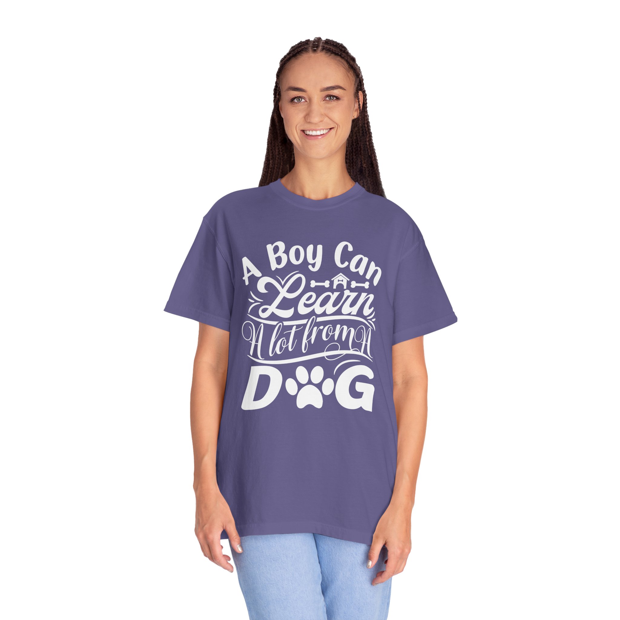 A Boy Can Learn a Lot From a Dog T-Shirt – Funny Dog Lover Tee for Boys & Dog Owners. - Image 35